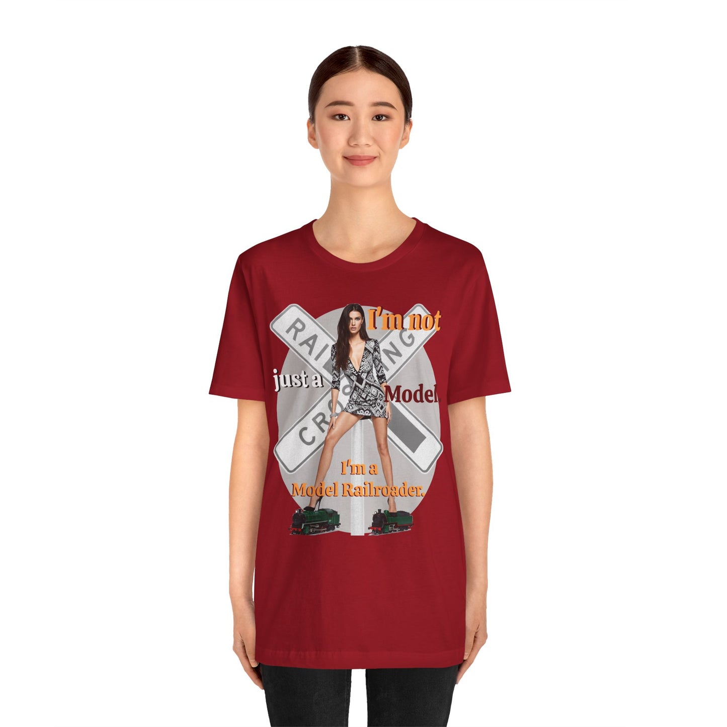 Railroad Model Unisex Tee, Train Lover Gift, Funny 'Model Railroader' Shirt, Model Railroading Apparel, Unique Graphic T-Shirt - Schmartypants