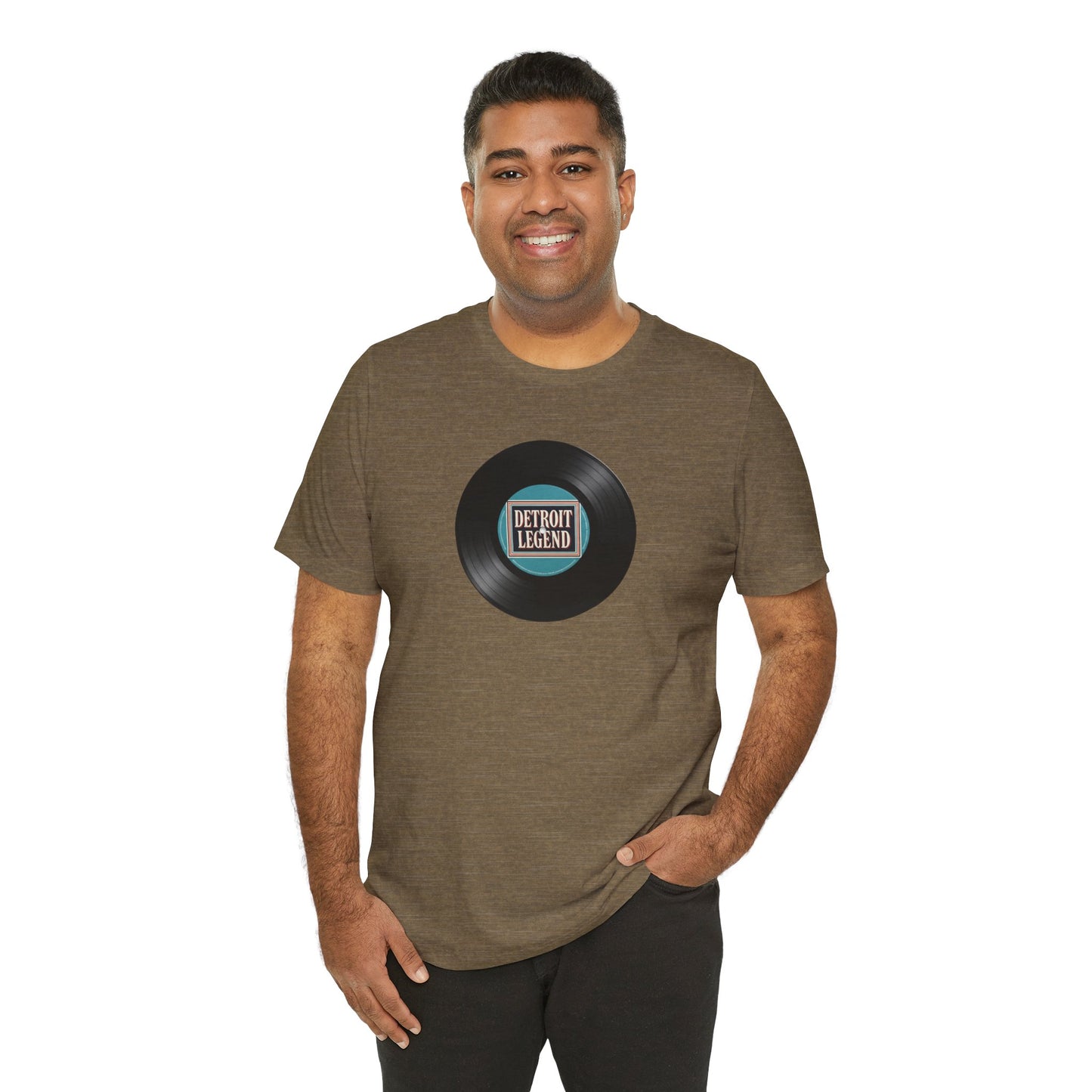 Detroit Legend Vinyl Record Tee, Music Lover Shirt, Unisex Casual Wear, Gift for Music Fans, Retro Record T-Shirt, Motown Shirt