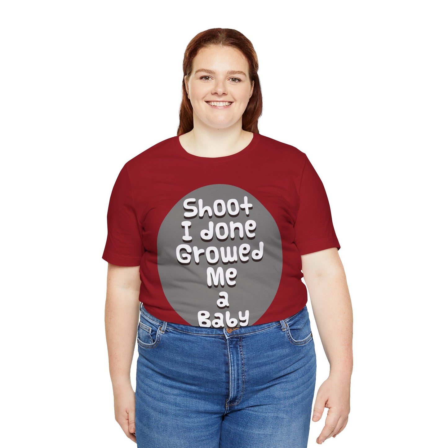 Hilarious Unisex Tee - "Shoot I Done Growed Me a Baby" - Perfect for New Parents, Baby Showers - Schmartypants