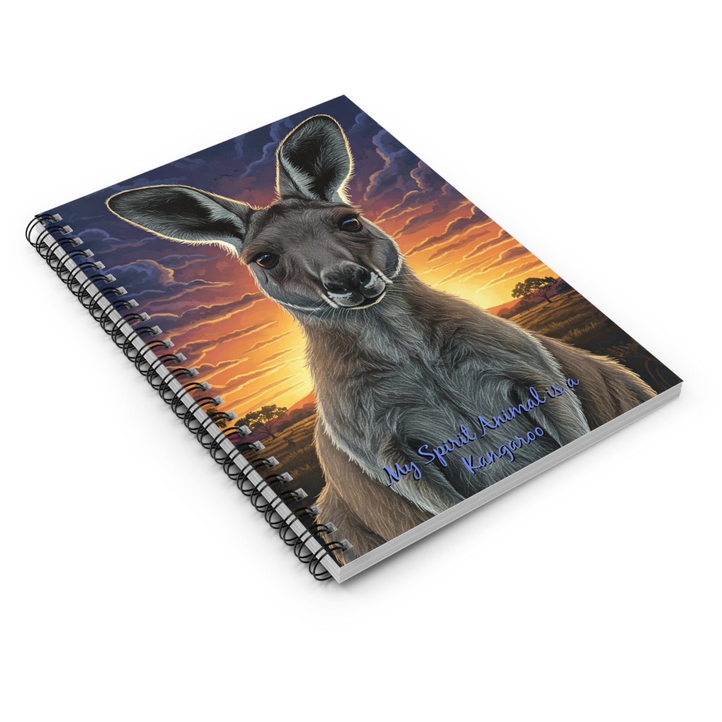 'My Spirit Animal is a Kangaroo' Notebook - Inspirational Ruled Spiral Journal, for Aussies and Wildlife Lovers - Schmartypants