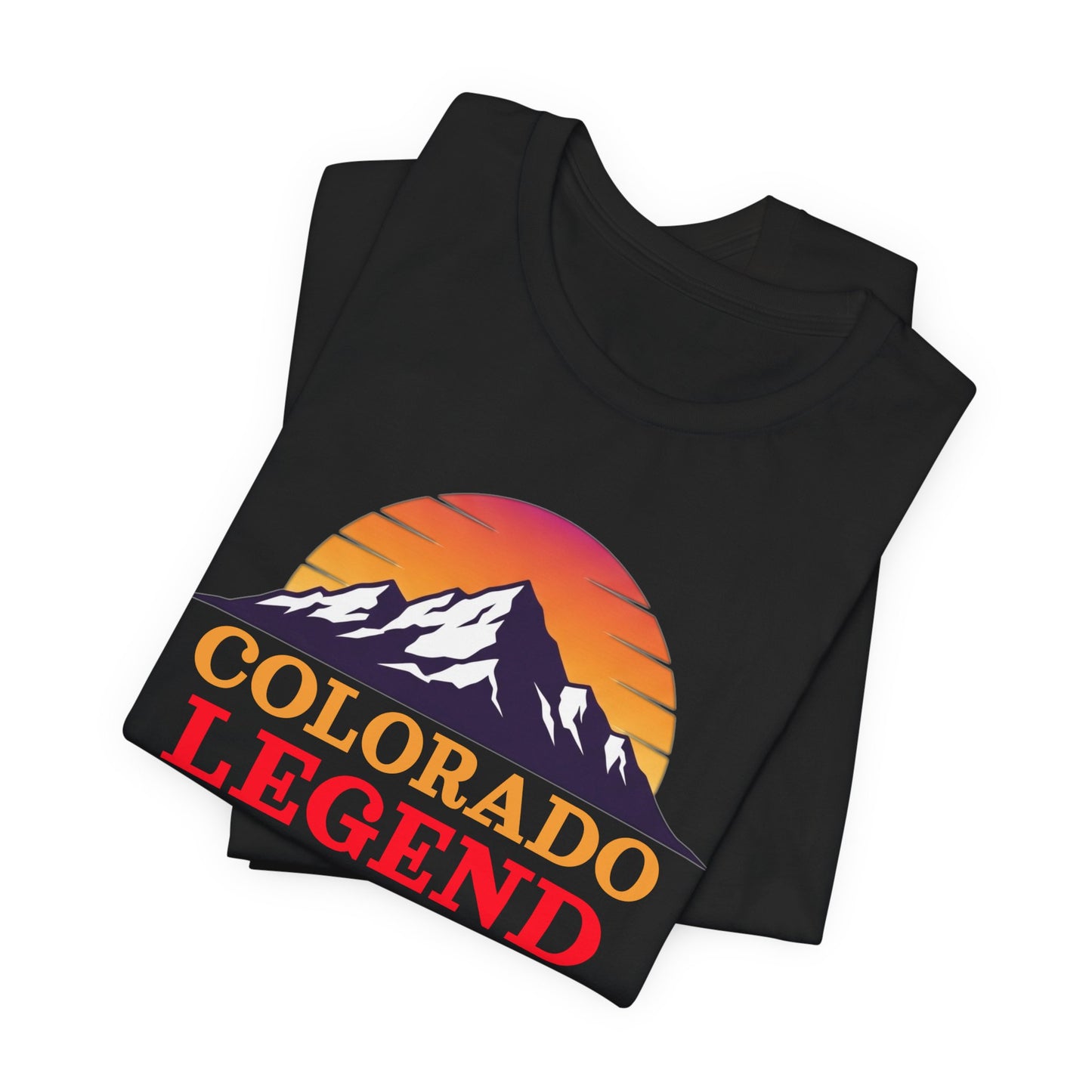 Colorado Legend Unisex Short Sleeve Tee, Mountain Lover Shirt, Adventure Gear, Gift for Hikers, Casual Wear, Outdoor Apparel