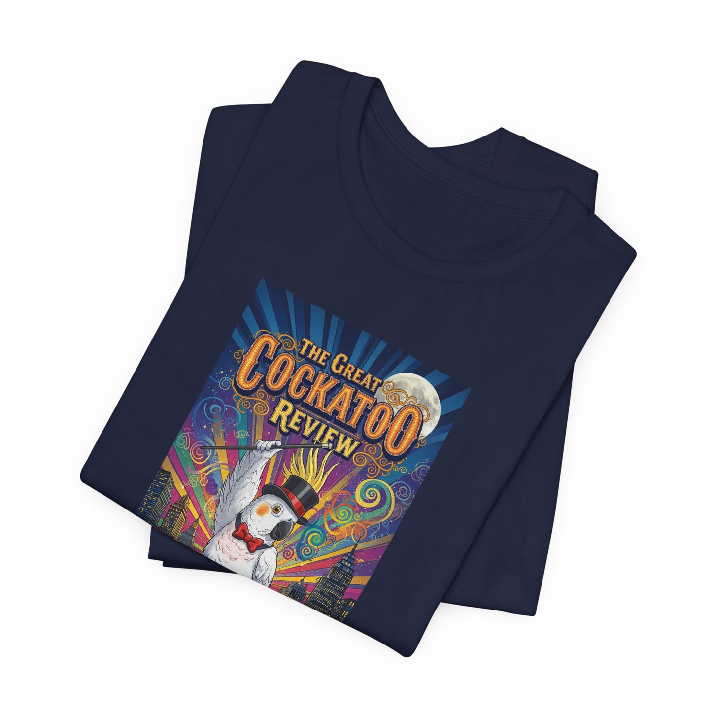 Grand Opening Cockatoo Review Tee - Funny Bird Graphic T-Shirt, Unique Gift for Cockatoo Owners, Casual Wear, Animal Lover Shirt