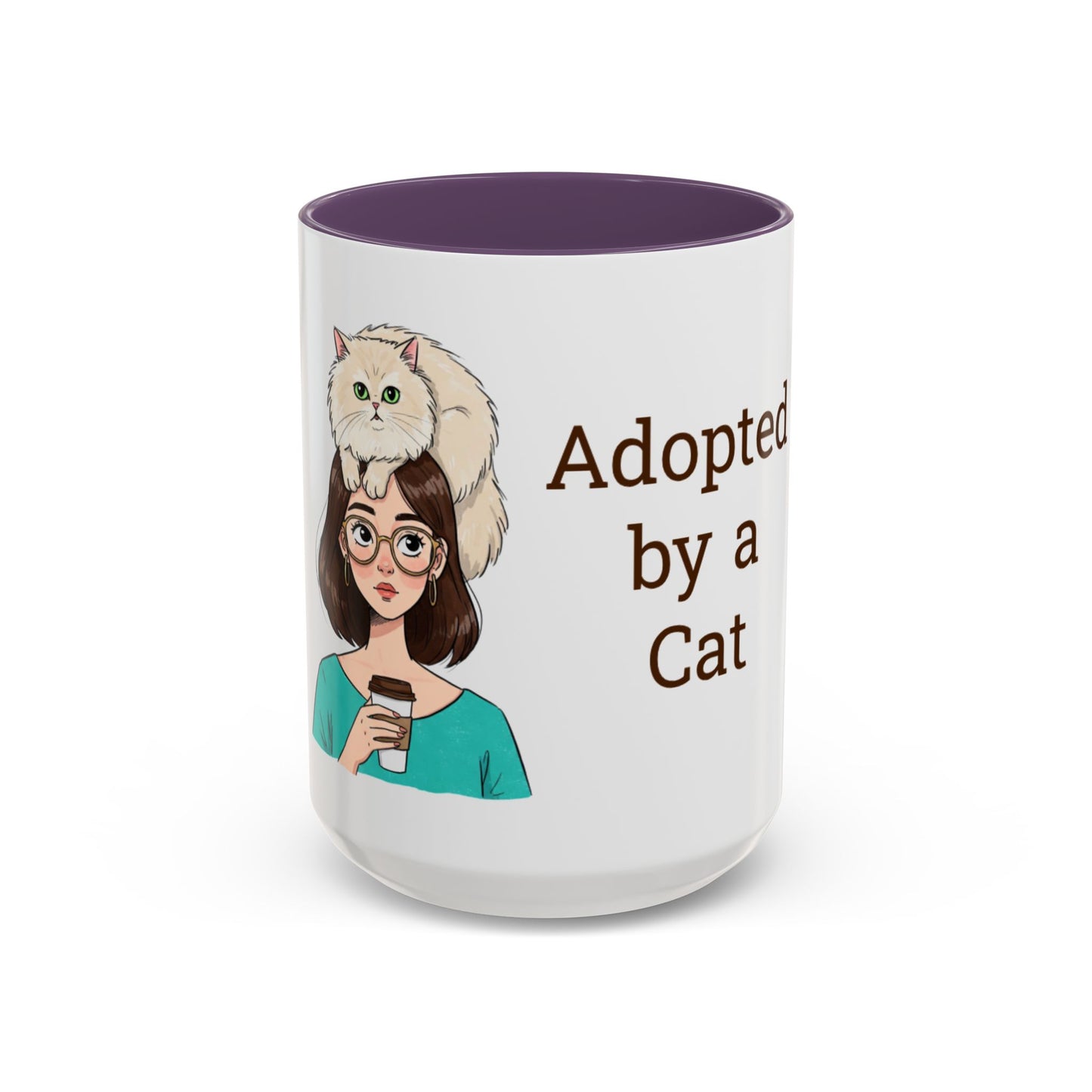 Adopted by a Cat Accent Coffee Mug - Perfect Gift for Cat Lovers - Funny Cat - Feline Humor - Schmartypants