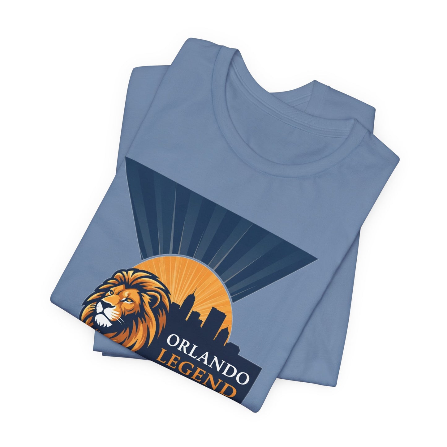 Orlando Legend Unisex Tee, Casual Graphic Tee, Lion Design Shirt, Gift for Fans, Everyday Wear, Florida Souvenir T-shirt
