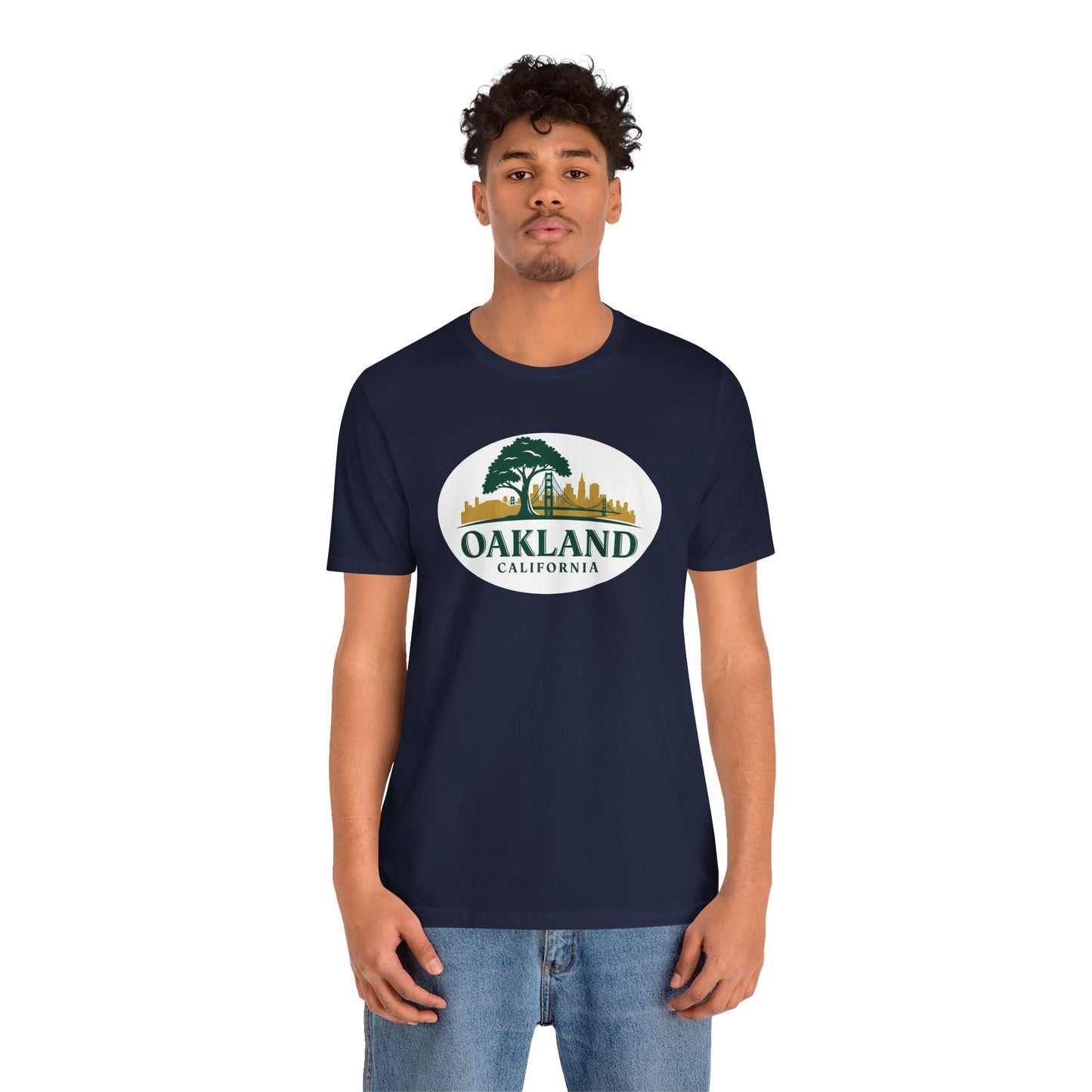 Oakland Cityscape Unisex Jersey Tee, Casual Wear, Gifts for Him/Her, Summer Fashion, Oakland California T-Shirt, Oakland Souvenir