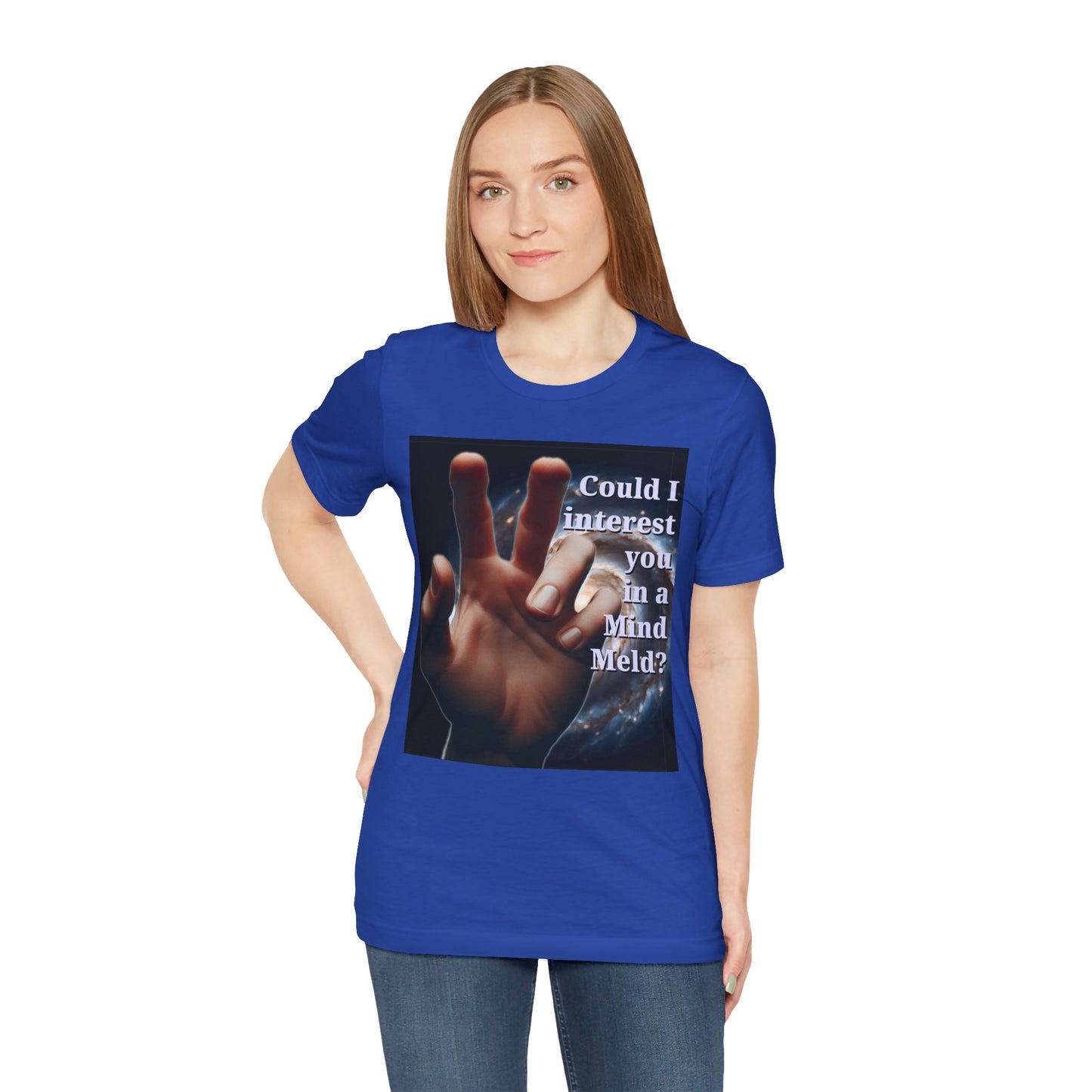 'Could I Interest You in a Mind Meld?' Graphic Tee - Hilarious Unisex Short Sleeve Shirt for Sci-Fi Lovers, Star Trek Fans, & Casual Wear - Schmartypants