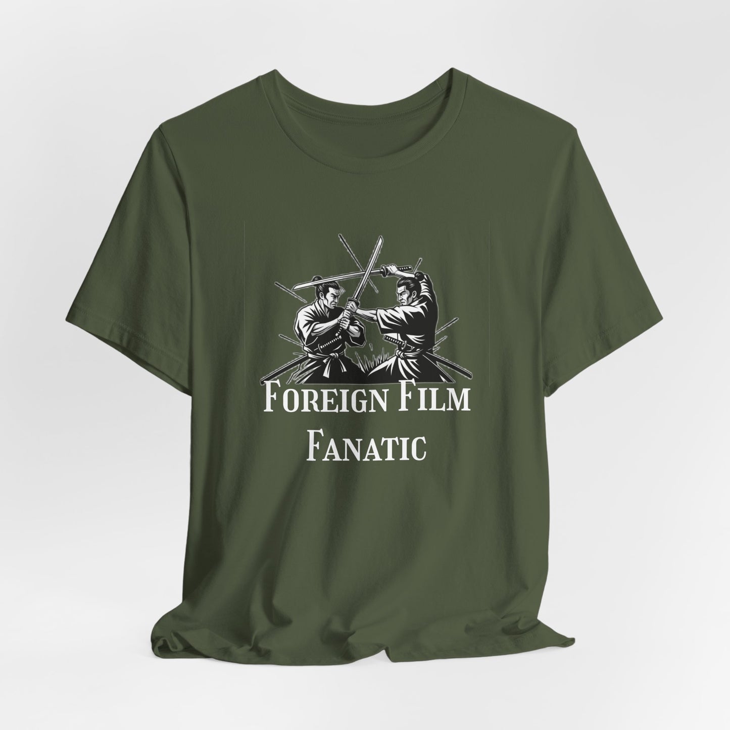 Foreign Film Fanatic Unisex Tee, Cool Graphic Shirt for Movie Lovers, Perfect Gift for Film Buffs, Stylish Casual Wear, Movie Night Tee