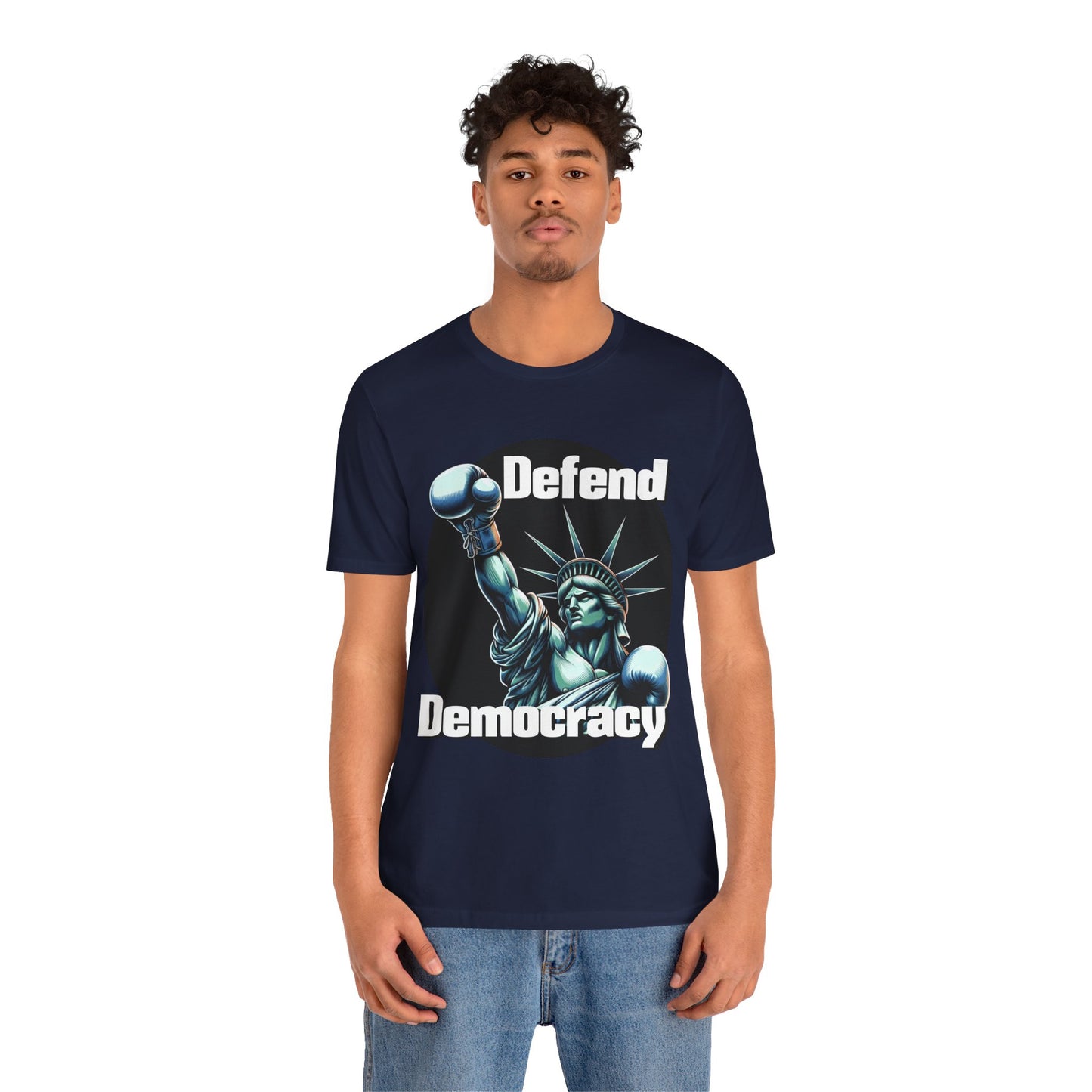Defend Democracy Tee - Unisex Jersey Short Sleeve Shirt - Protest Wear - Activist Tee - Schmartypants