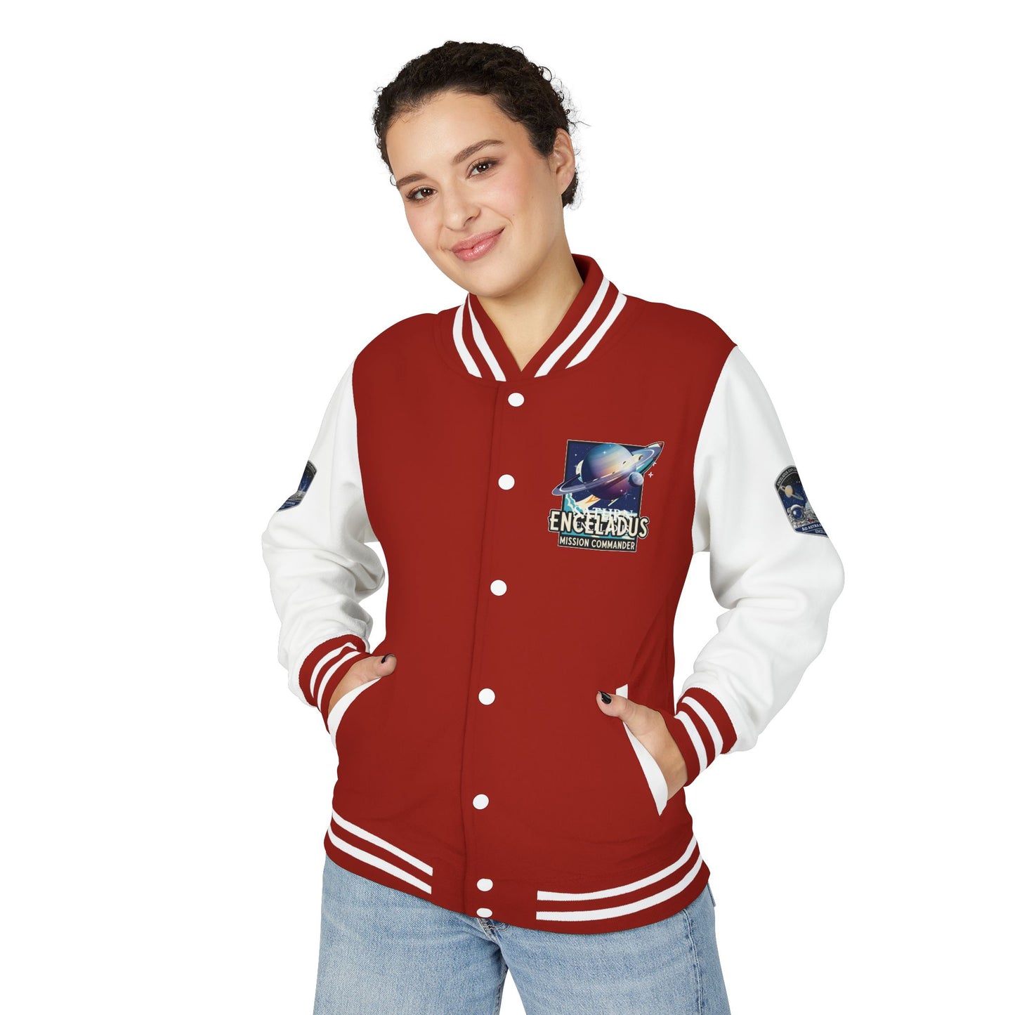 Letterman Jacket Enceladus Mission Commander Saturn Space Exploration Gift