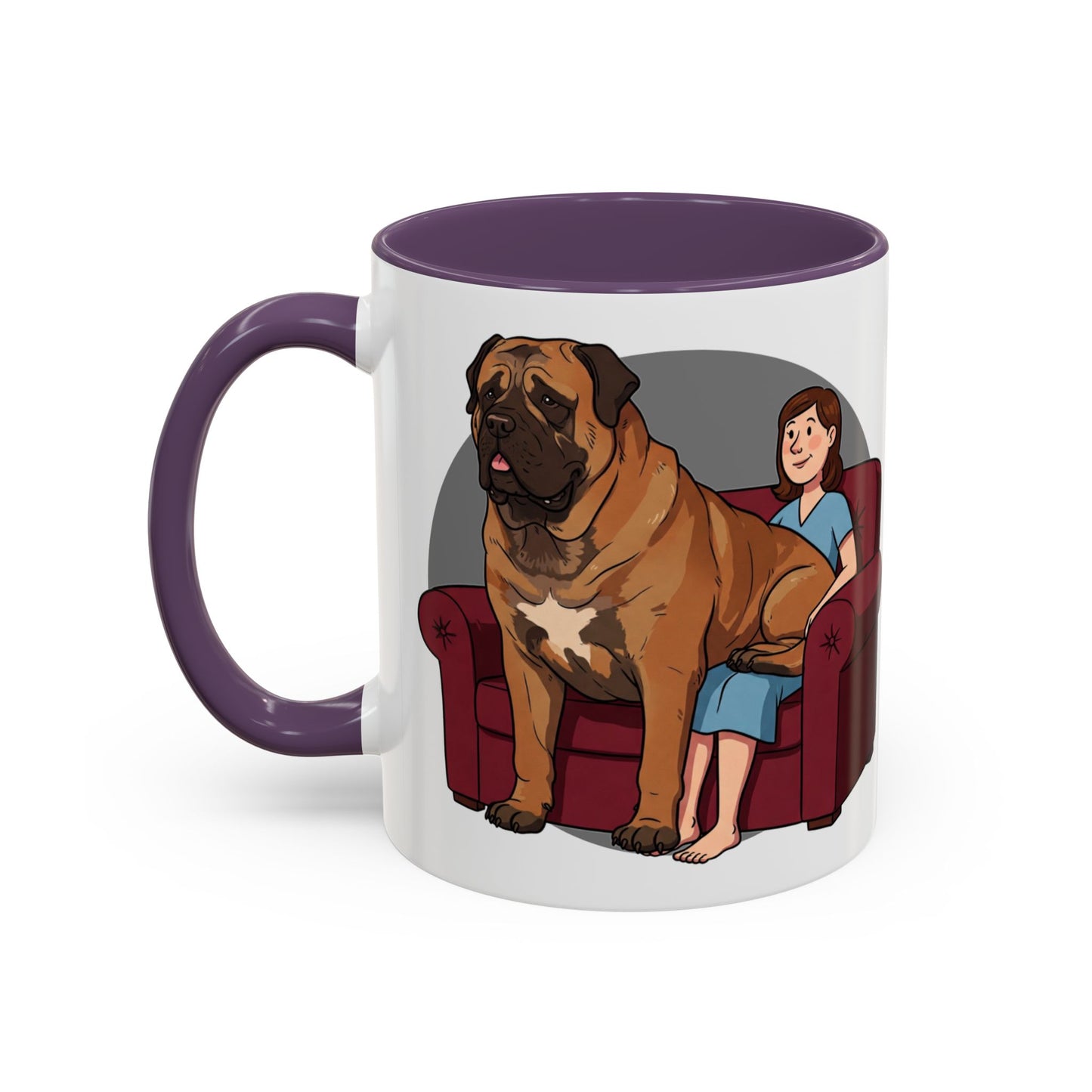 Mastiff Lap Dog Accent Coffee Mug - Perfect Funny Gift for Dog Lovers, Mastiff Breeders - Schmartypants