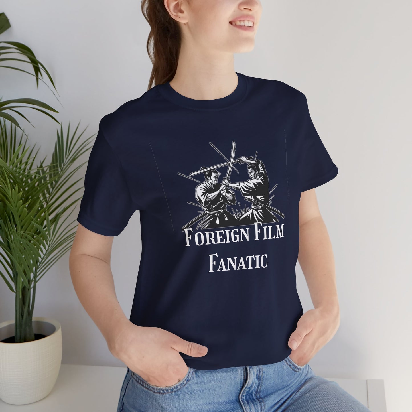 Foreign Film Fanatic Unisex Tee, Cool Graphic Shirt for Movie Lovers, Perfect Gift for Film Buffs, Stylish Casual Wear, Movie Night Tee