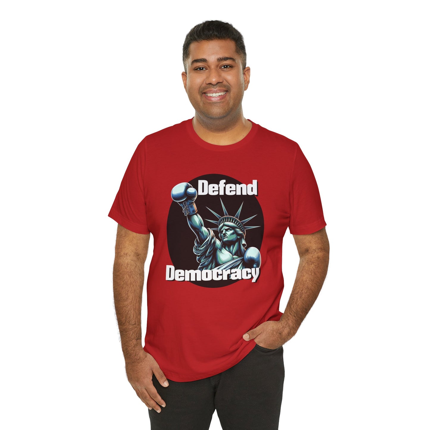 Defend Democracy Tee - Unisex Jersey Short Sleeve Shirt - Protest Wear - Activist Tee