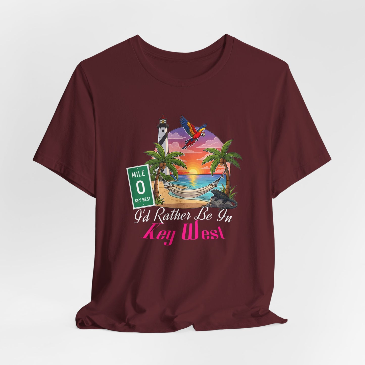 I'd Rather Be In Key West Tee | Vacation Shirt, Summer Style, Beachwear Gift, Travel Tee, Casual Fashion