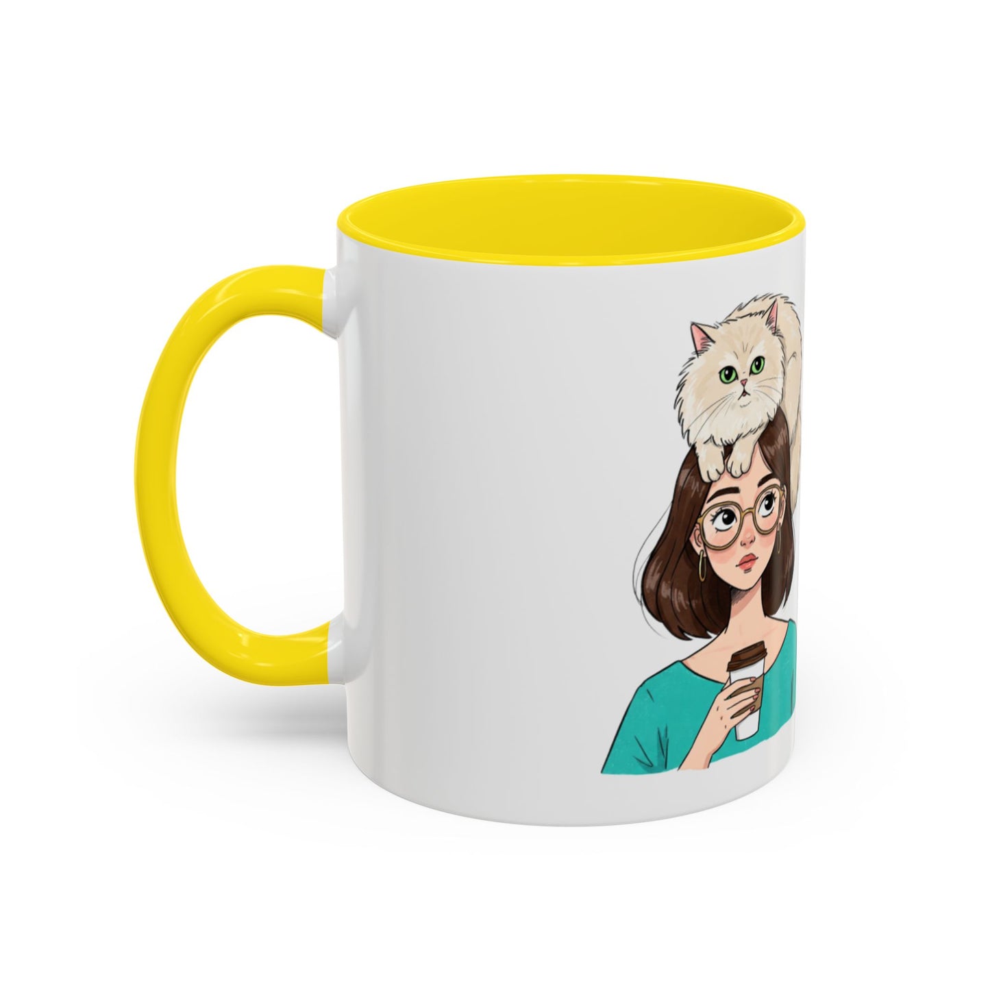 Adopted by a Cat Accent Coffee Mug - Perfect Gift for Cat Lovers - Funny Cat - Feline Humor - Schmartypants