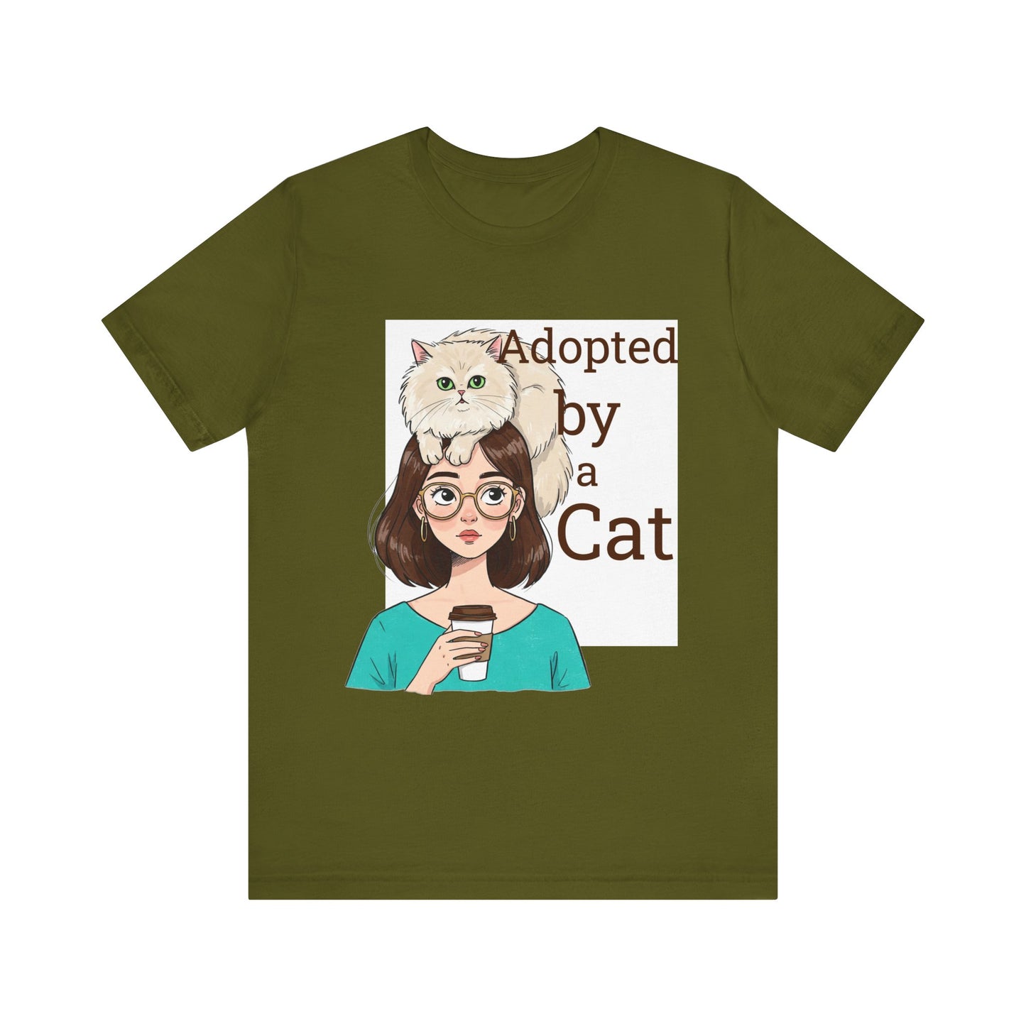Adopted by a Cat Unisex Tee - Perfect Gift for Cat Lovers - Cat Humor - Schmartypants