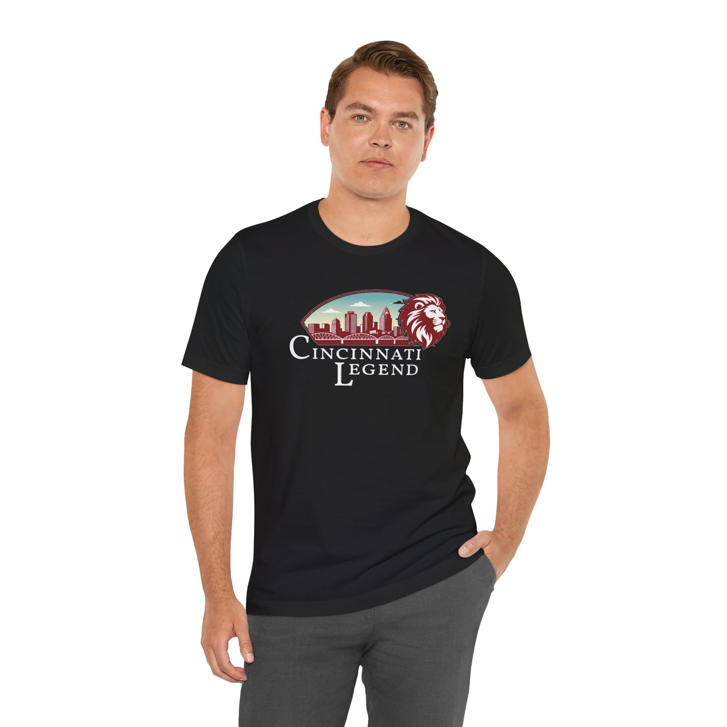 Cincinnati Legend Unisex Tee | Casual Graphic Shirt, Gift for Sports Fans, Urban Style Apparel, Festival Outfit, Souvenir Wear