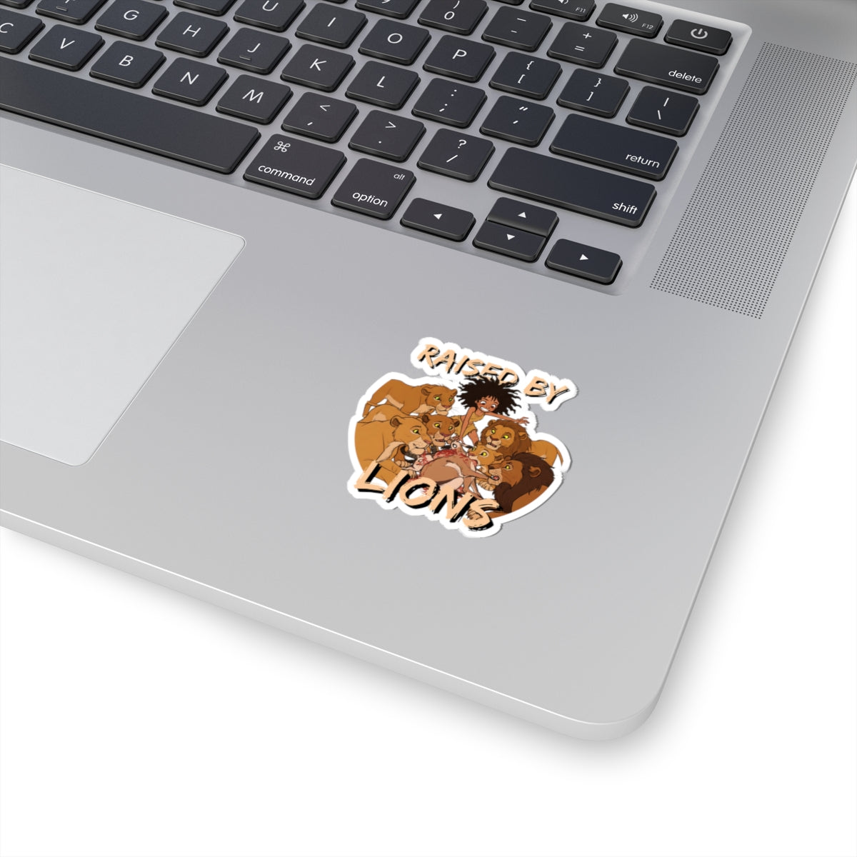 Raised by Lions Stickers - Funny Animal-Inspired Designs for Kids & Nature Lovers - Schmartypants