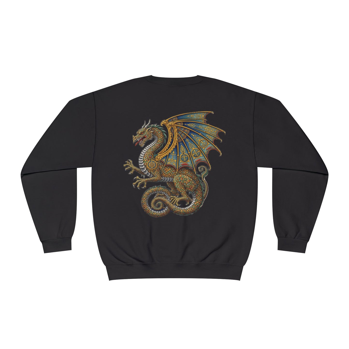 Mystical Alchemist Dragon Sweatshirt, Cozy Gift, Fantasy Lover Apparel, Unisex Sweatshirt, Dragon Design, Magical Outfit