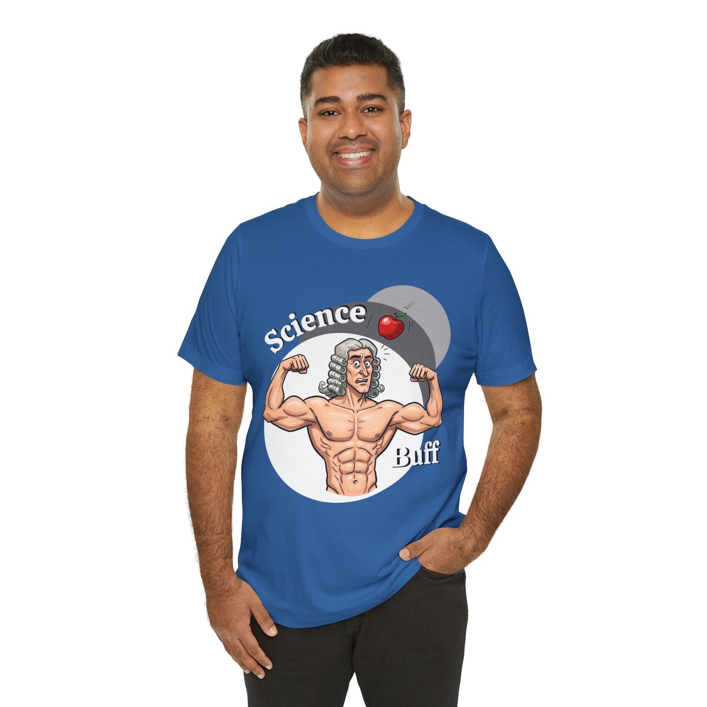 Funny 'Science Buff' Unisex Tee, Funny Science Shirt, Gift for STEM Lovers, Academic Humor T-Shirt, Geeky Top, Science Enthusiast Apparel, Sir Isaac Newton Fans - Schmartypants