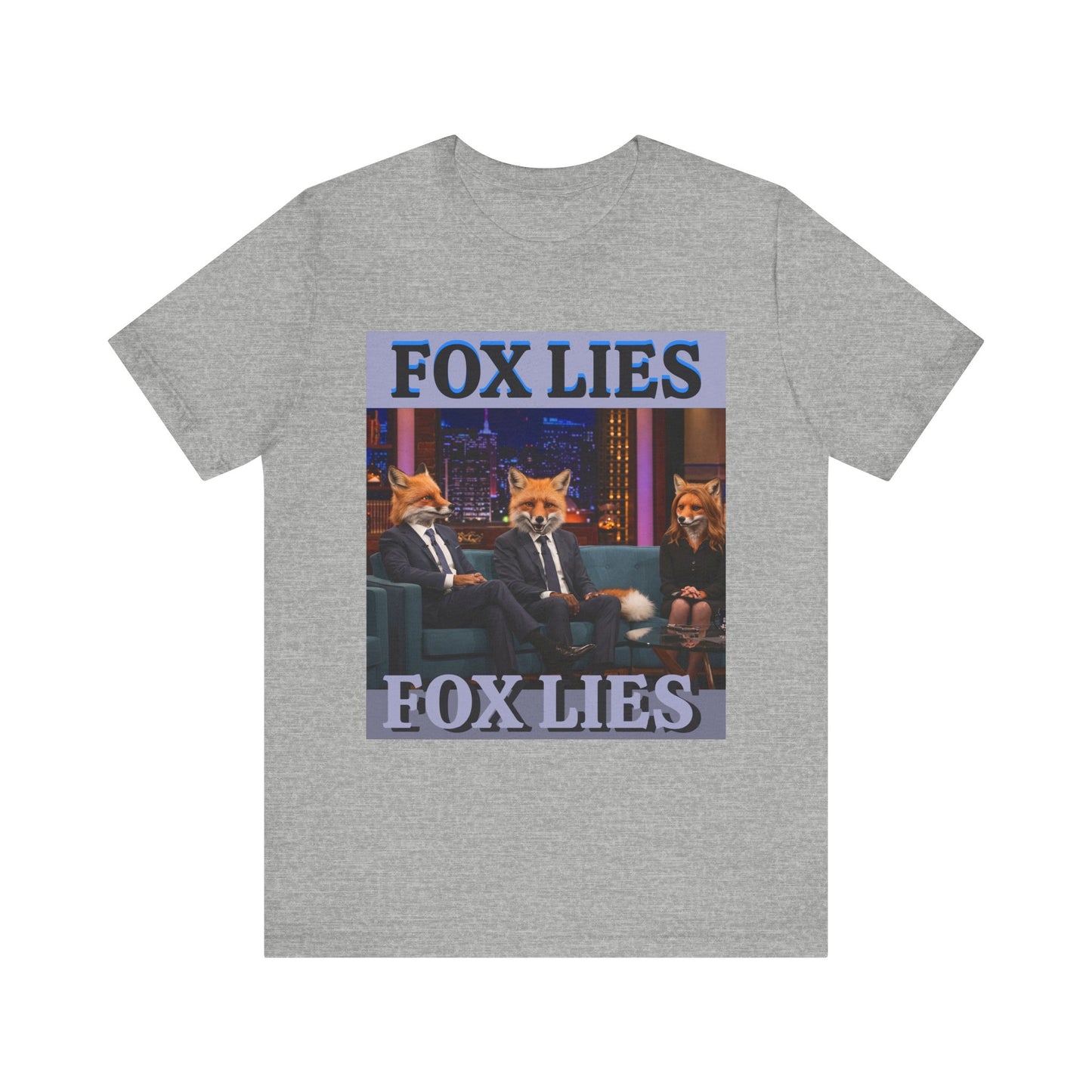 Humorous Fox Lies Tee - Unisex Jersey Short Sleeve T-Shirt - Protest Wear - Activist Tee - Schmartypants