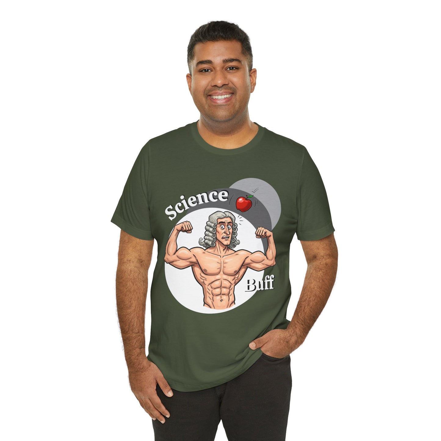 Funny 'Science Buff' Unisex Tee, Funny Science Shirt, Gift for STEM Lovers, Academic Humor T-Shirt, Geeky Top, Science Enthusiast Apparel, Sir Isaac Newton Fans - Schmartypants
