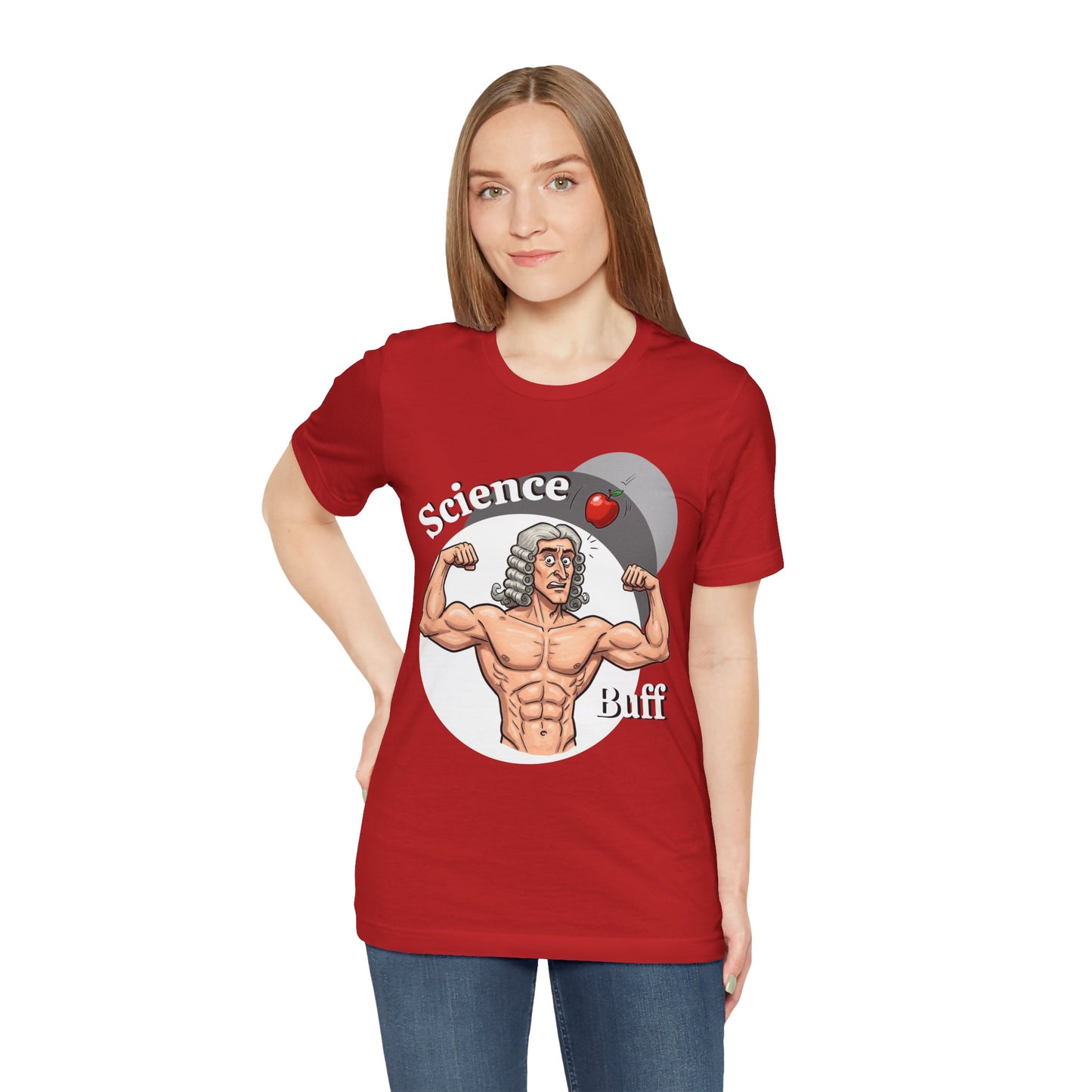 Funny 'Science Buff' Unisex Tee, Funny Science Shirt, Gift for STEM Lovers, Academic Humor T-Shirt, Geeky Top, Science Enthusiast Apparel, Sir Isaac Newton Fans - Schmartypants