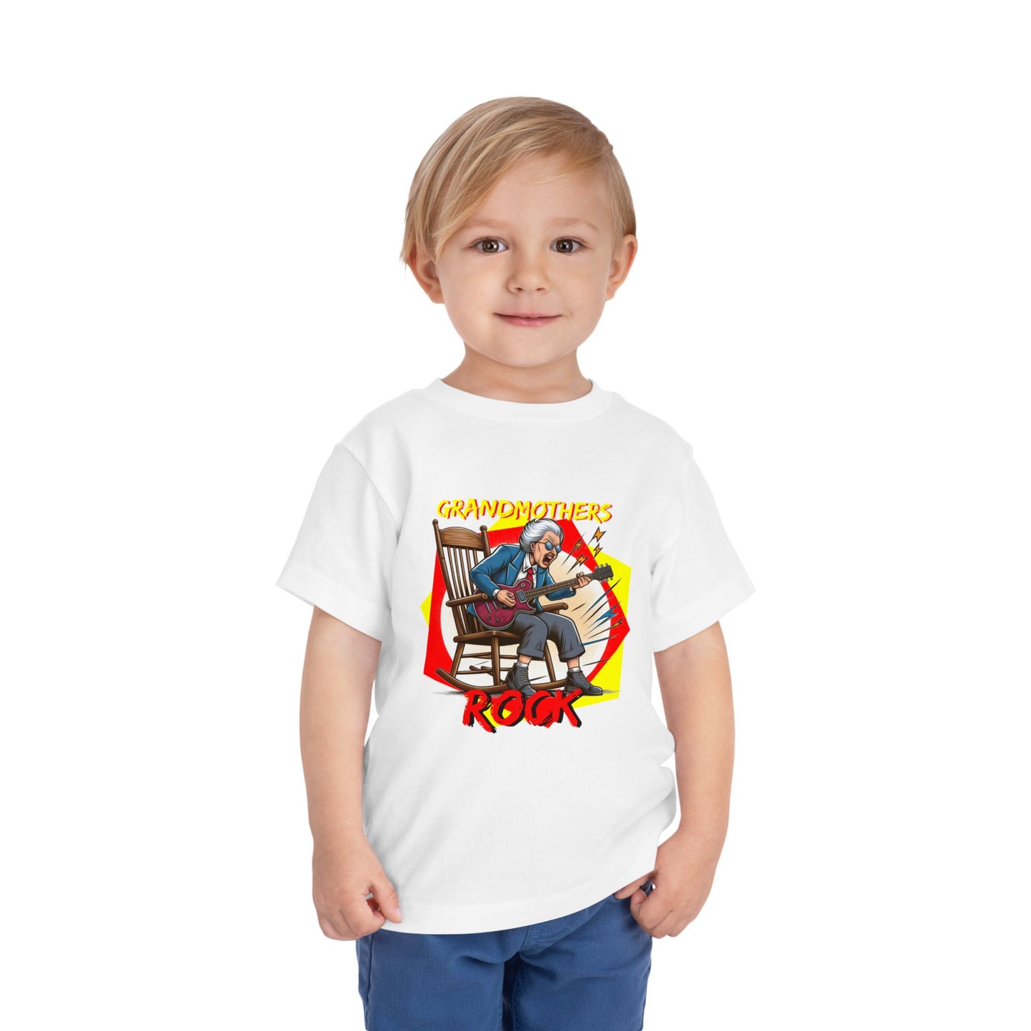 'Grandmothers Rock' Toddler T-Shirt - Funny Tee for Little Fans of the World's Best Grandmas - Schmartypants