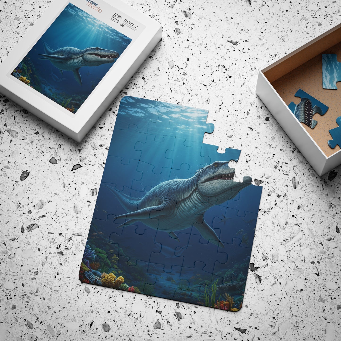 Kronosaur Pre-Jurassic Era Marine Reptile Dinosaur Ocean Puzzle for Kids - Fun 30-Piece Activity, Educational Gift, Kids' Game