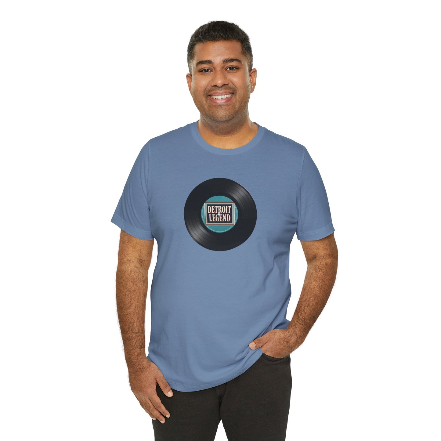 Detroit Legend Vinyl Record Tee, Music Lover Shirt, Unisex Casual Wear, Gift for Music Fans, Retro Record T-Shirt, Motown Shirt