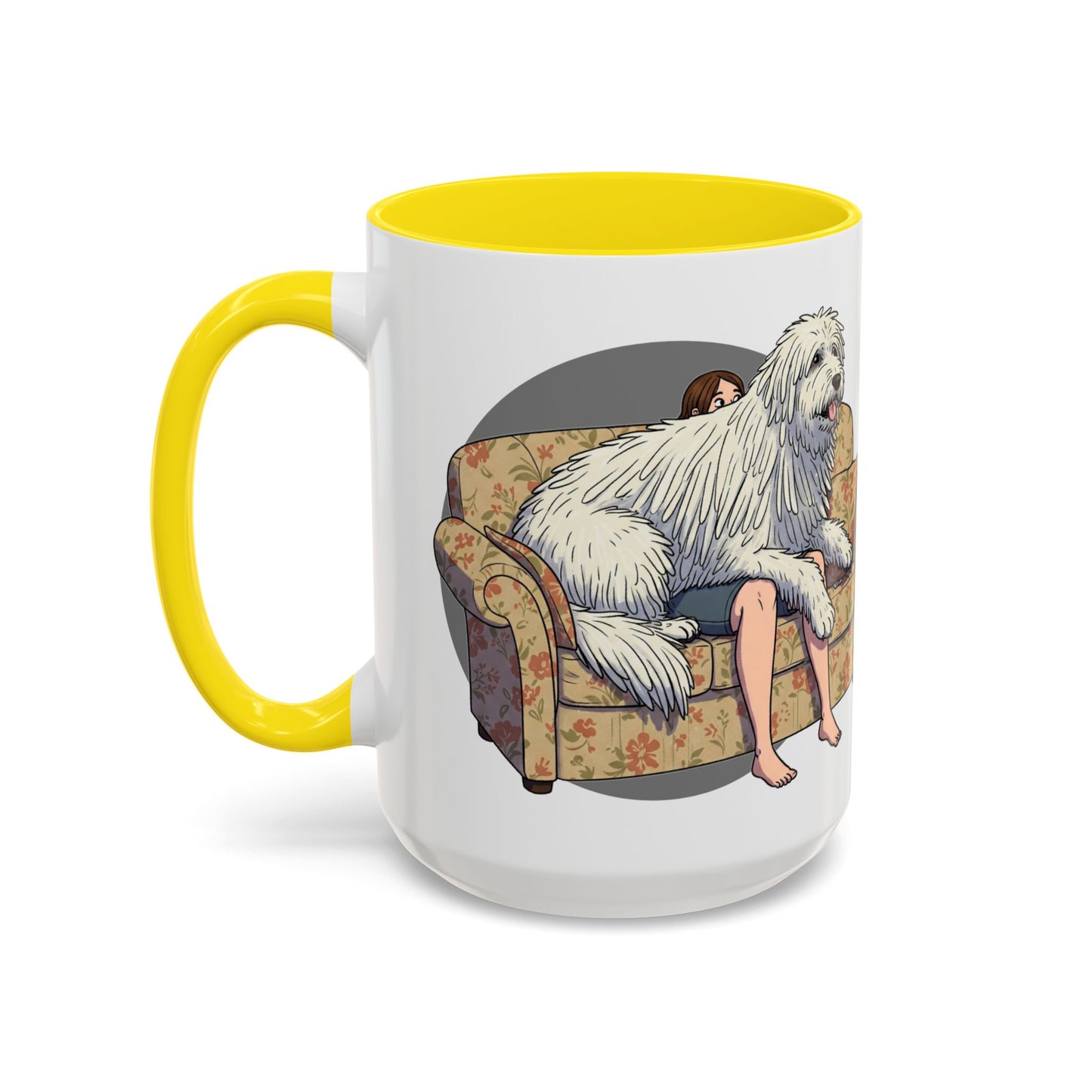 Komondor Lap Dog Coffee Mug - Funny Pet Lovers Gift - 11oz & 15oz - Schmartypants
