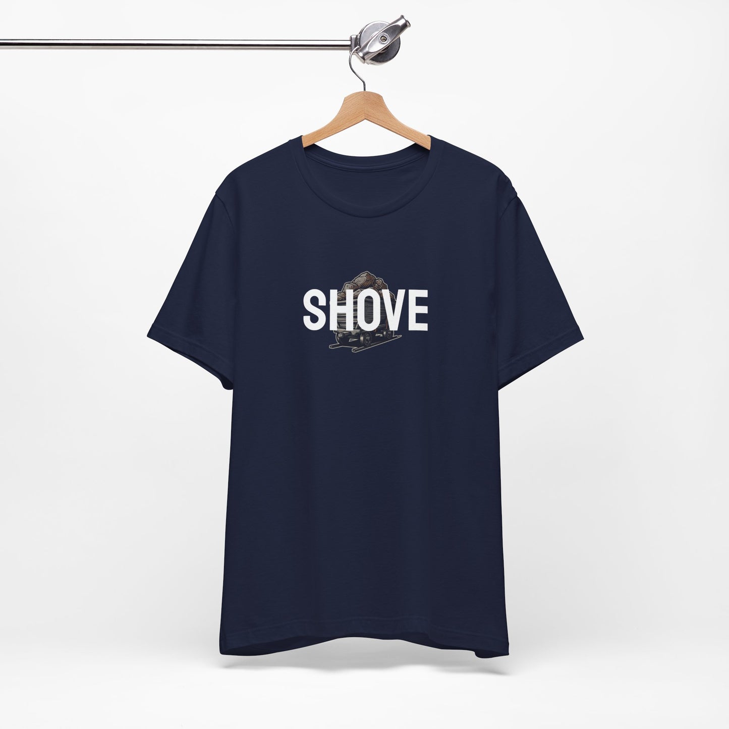 Athletic Spirit SHOVE Unisex Tee, Baseball Player Gift, Sports Fan Shirt, Inspirational Athlete Top, Underdog Competition Statement Piece