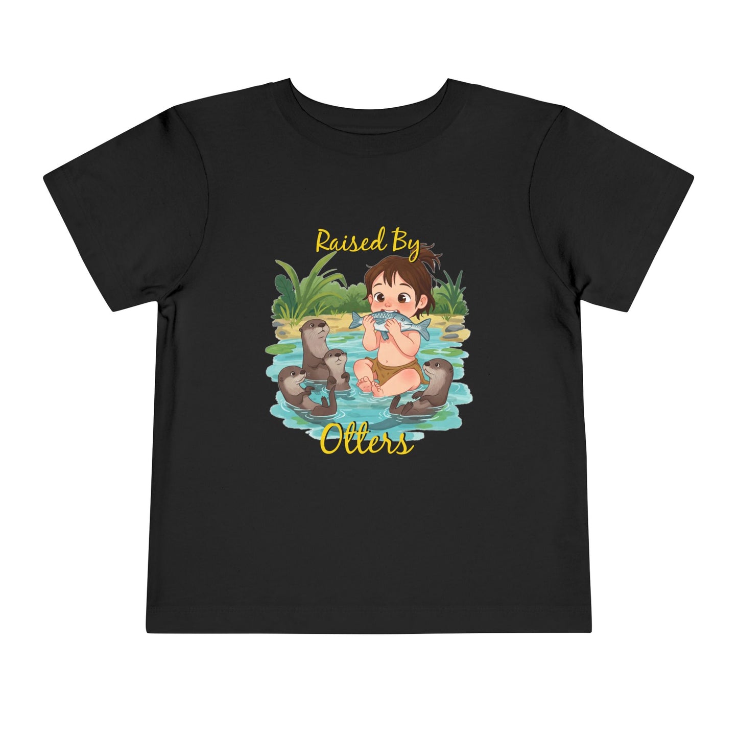 Toddler Short Sleeve Tee | 'Raised By Otters', Cute Kids T-Shirt, Summer Apparel, Gift for Animal Lovers, Playful Toddler Outfit