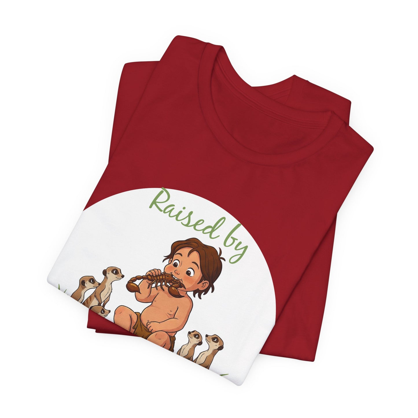 Funny 'Raised by Meerkats' Unisex Tee for Meerkat and Wildlife Lovers - Schmartypants