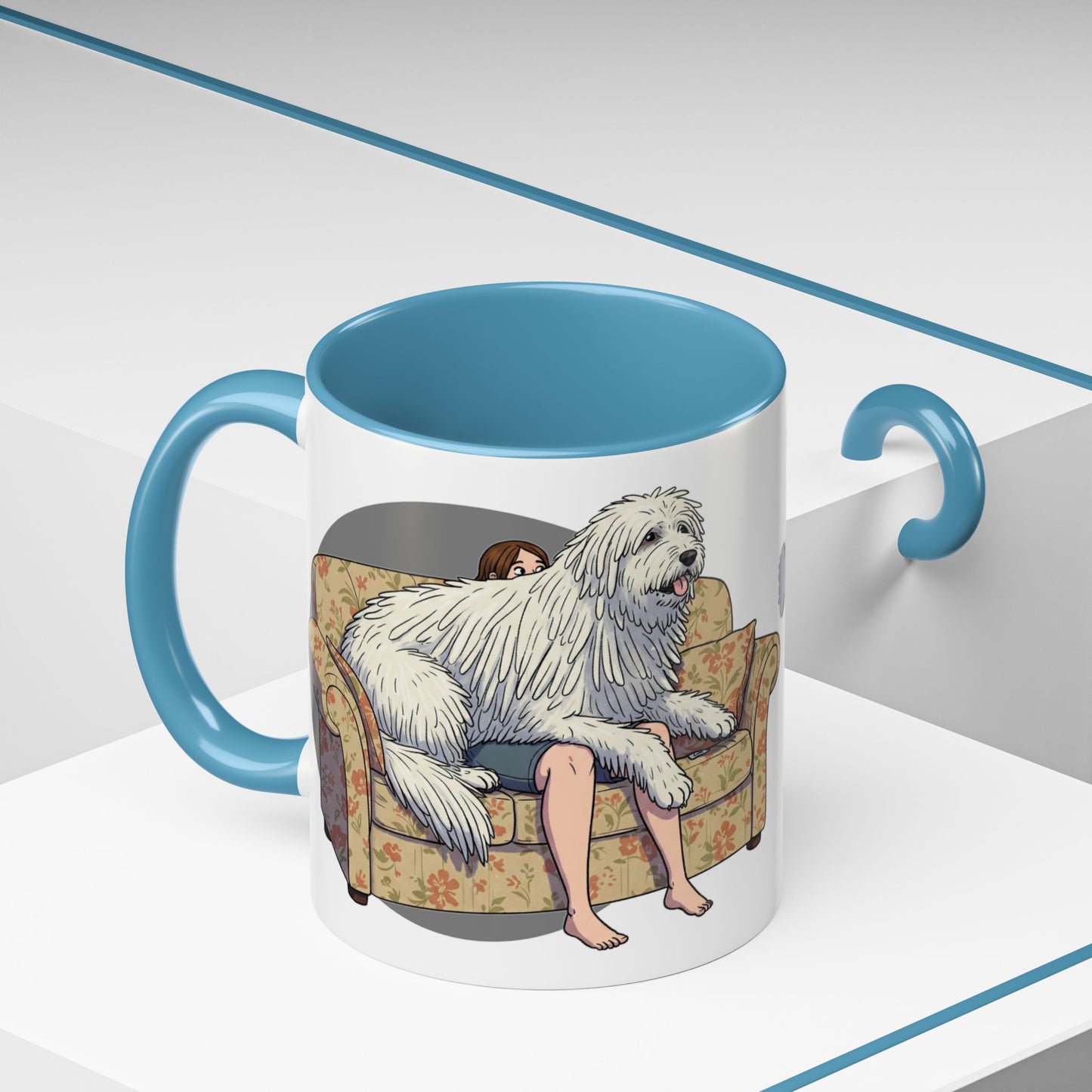 Komondor Lap Dog Coffee Mug - Funny Pet Lovers Gift - 11oz & 15oz - Schmartypants