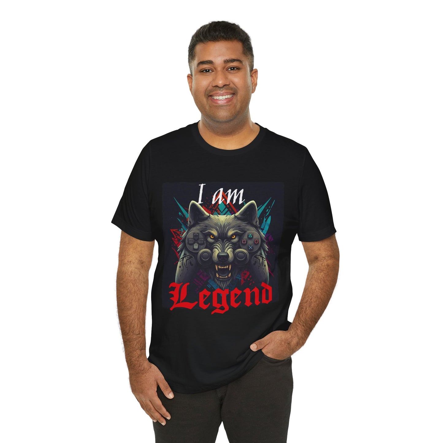 Wolf 'I Am Legend' Gamer T-Shirt, Video Game Controller Tee, Gamer Gift, Birthday Shirt, Game Night Apparel, Comic Con Top