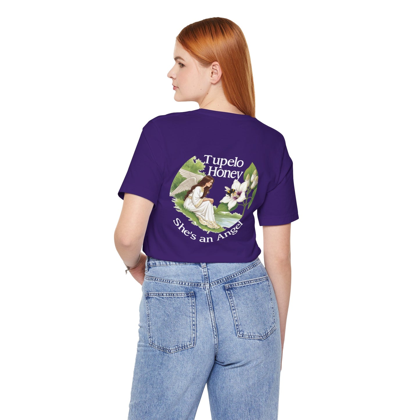 Elegant Tupelo Honey Unisex Tee, Angel Van Morrison Song Inspired Shirt, Concert-Goers Gift, Double-Sided Blossom Tee, Music Fans Present,