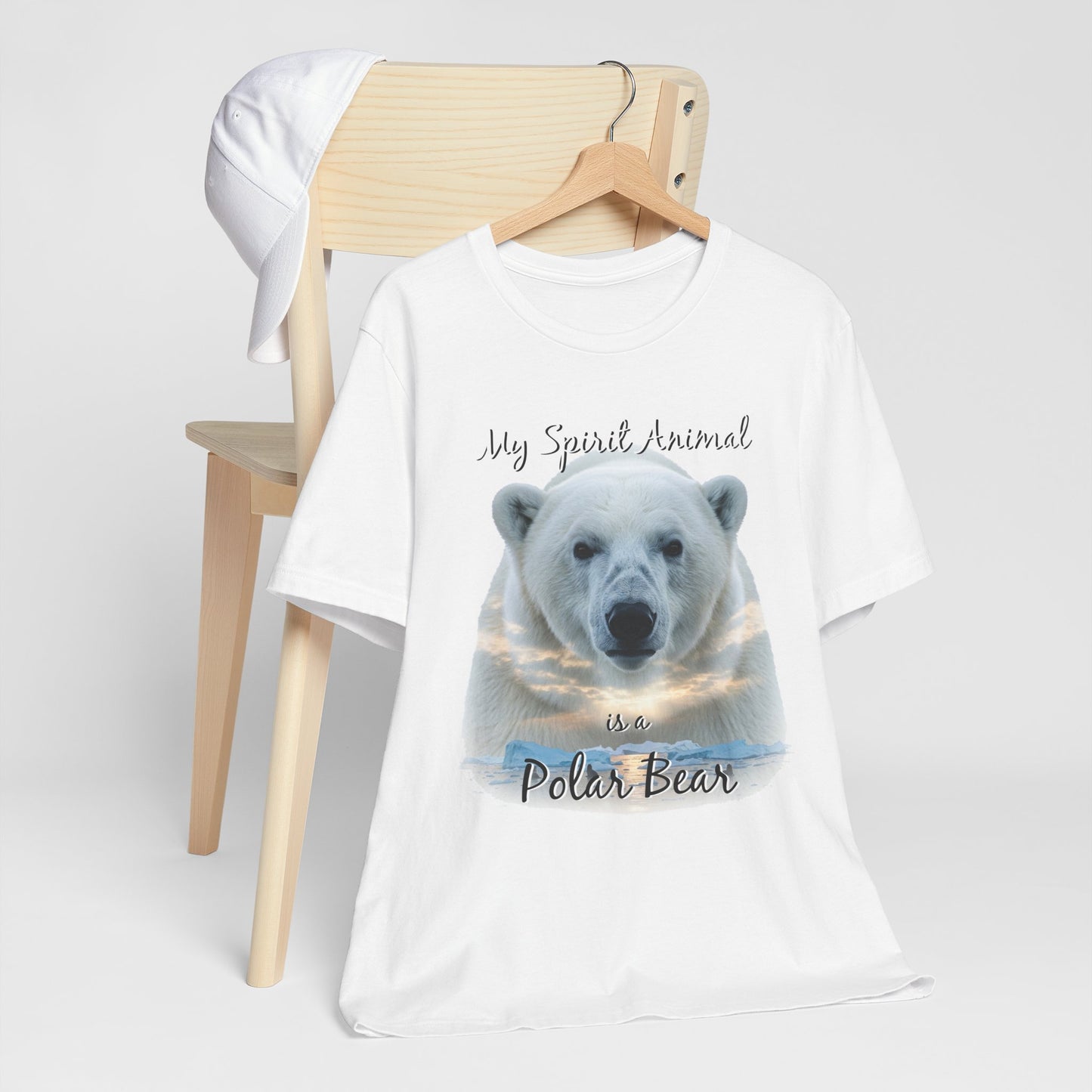 Polar Bear Tee, My Spirit Animal, Wildlife Lover Gift, Alaskan Traveler Shirt, Nature Enthusiast Top, Arctic Wildlife Apparel