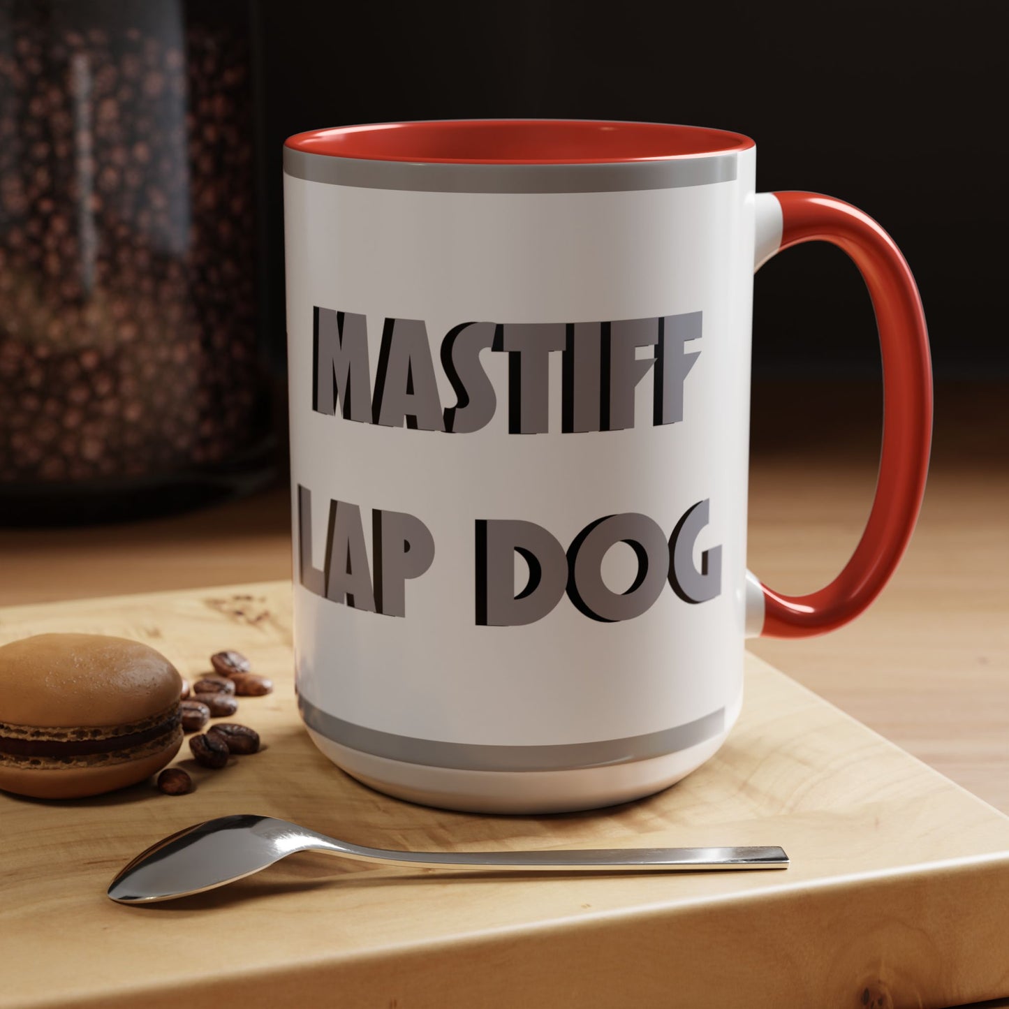 Mastiff Lap Dog Accent Coffee Mug - Perfect Funny Gift for Dog Lovers, Mastiff Breeders - Schmartypants