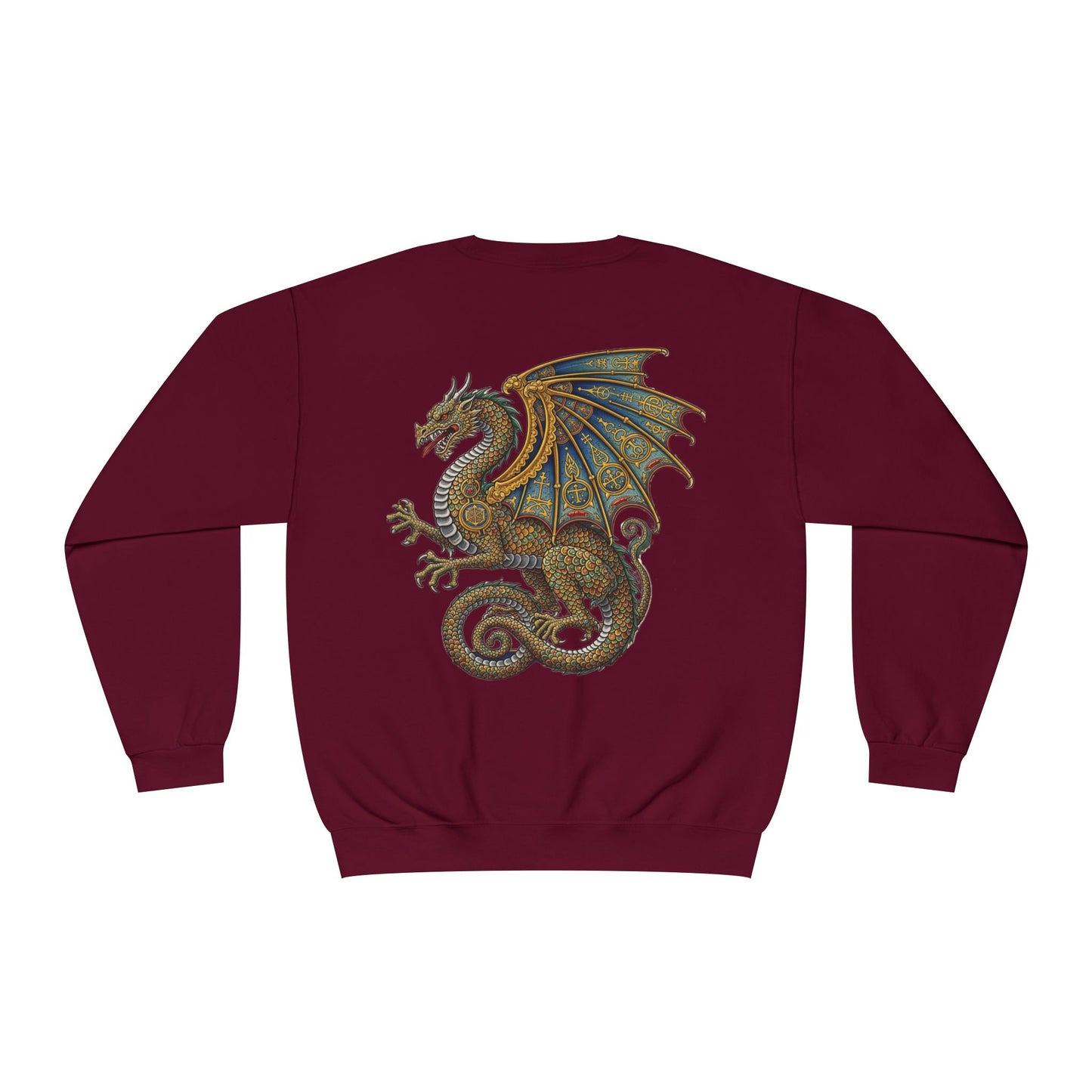 Mystical Alchemist Dragon Sweatshirt, Cozy Gift, Fantasy Lover Apparel, Unisex Sweatshirt, Dragon Design, Magical Outfit