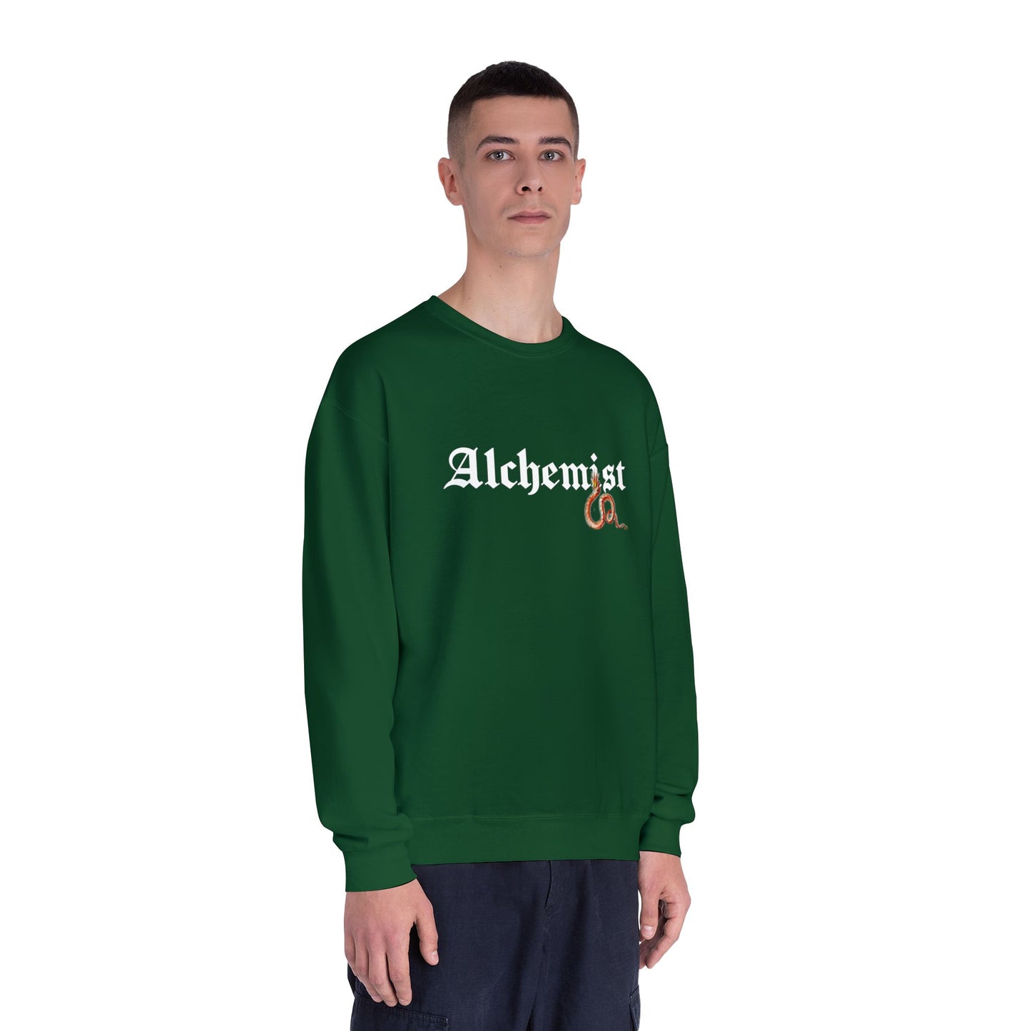 Mystical Alchemist Dragon Sweatshirt, Cozy Gift, Fantasy Lover Apparel, Unisex Sweatshirt, Dragon Design, Magical Outfit