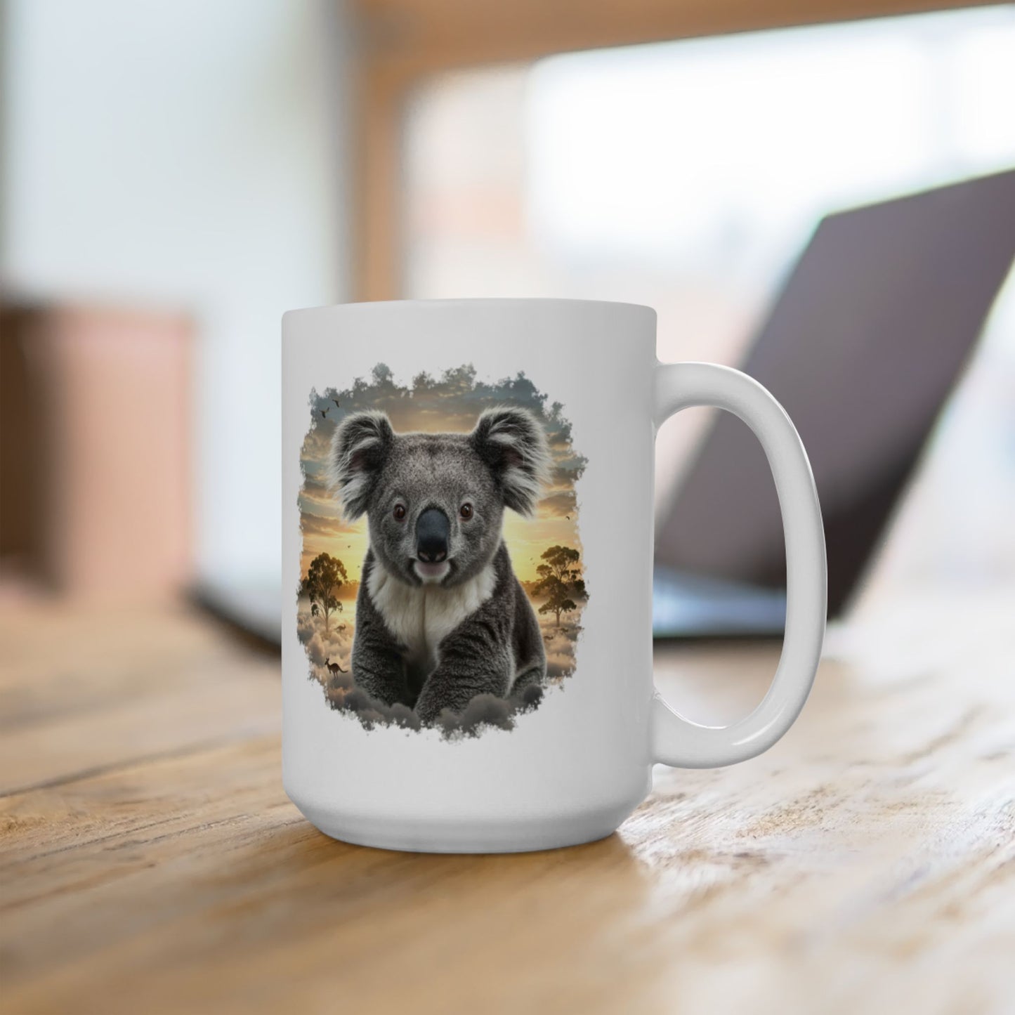 Cozy 'My Spirit Animal is a Koala' Ceramic Mug, Cute Animal Coffee Cup, Nature Lover Gift, Perfect for Animal Theme Parties