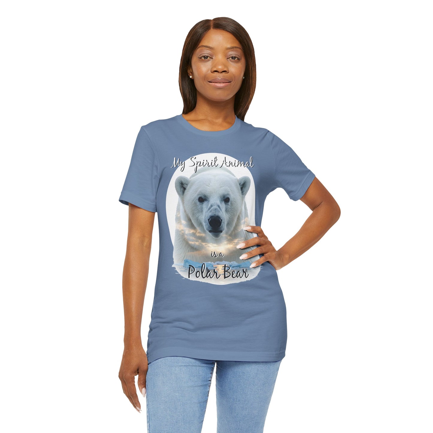 Polar Bear Tee, My Spirit Animal, Wildlife Lover Gift, Alaskan Traveler Shirt, Nature Enthusiast Top, Arctic Wildlife Apparel