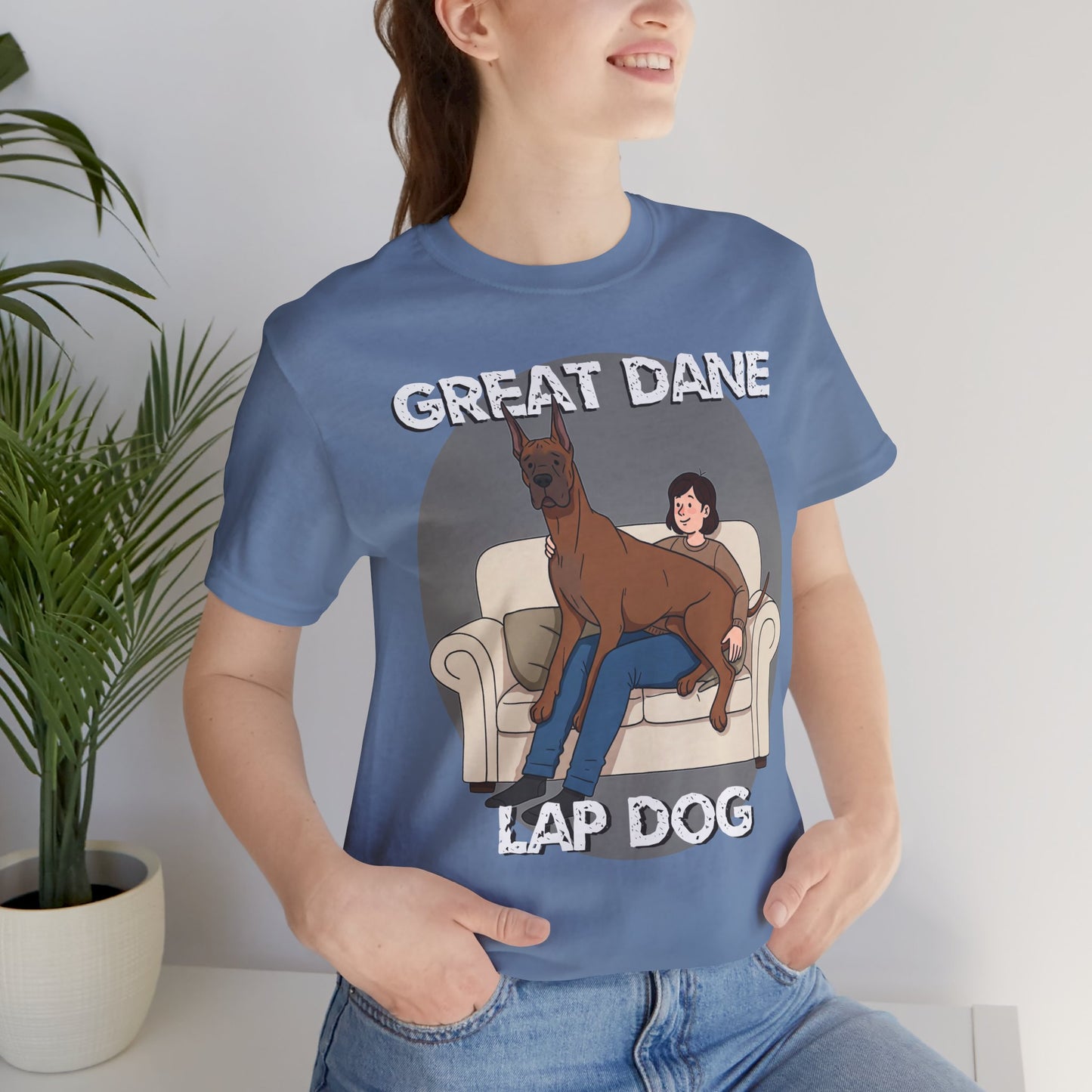 Great Dane Lap Dog Unisex Jersey Tee - Funny Perfect Gift for Dog Lovers - Schmartypants