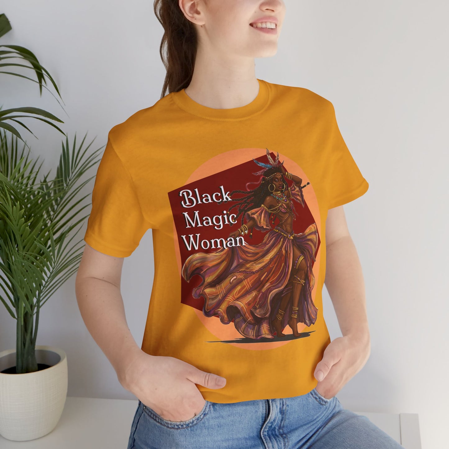 'Black Magic Woman' Tee, Witchy Apparel, Boho T-Shirt, Festival Outfit, Classic Rock Fans, Santana, Fleetwood Mac - Schmartypants