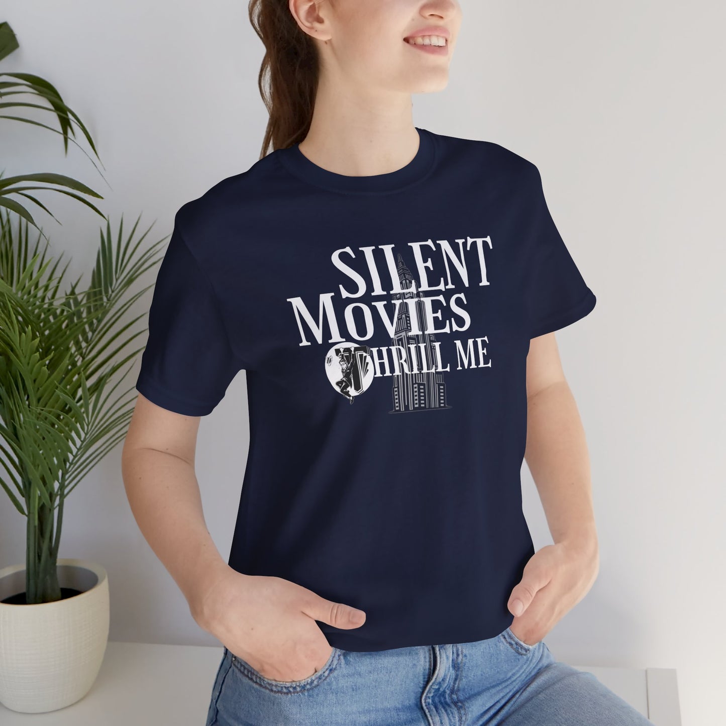 Silent Movies Thrill Me Tee, Unisex T-Shirt, Vintage Film Lover Shirt, Movie Buff Gift, Retro Cinema Apparel
