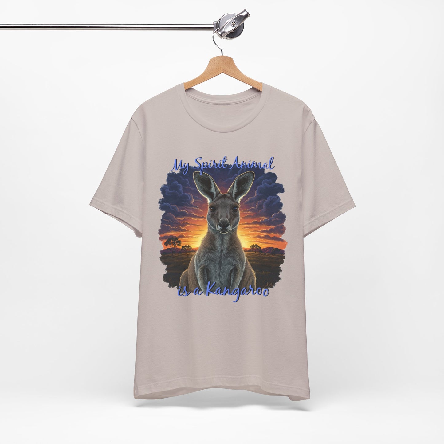 'My Spirit Animal is a Kangaroo' Tee - Unisex Jersey Short Sleeve T-Shirt for Wildlife Lovers, Aussies - Schmartypants
