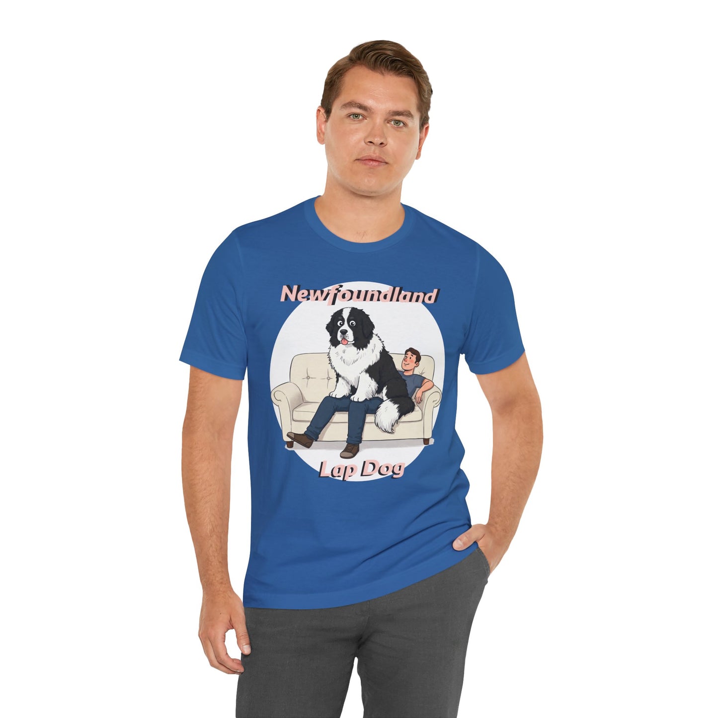Hilarious Newfoundland Lap Dog Tee - Cozy Unisex Jersey Short Sleeve Shirt for Dog Lovers - Schmartypants