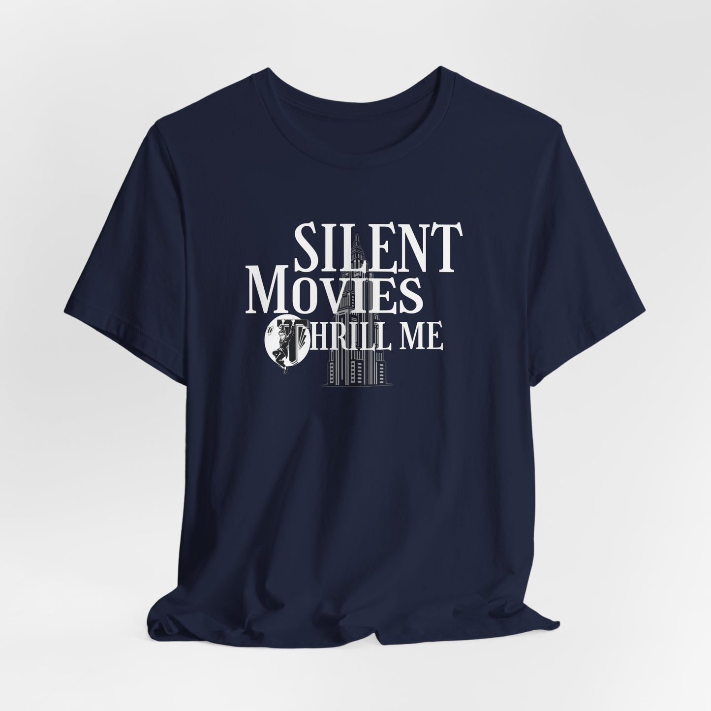 Silent Movies Thrill Me Tee, Unisex T-Shirt, Vintage Film Lover Shirt, Movie Buff Gift, Retro Cinema Apparel