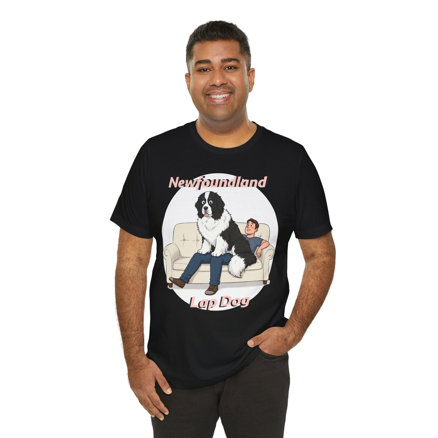 Hilarious Newfoundland Lap Dog Tee - Cozy Unisex Jersey Short Sleeve Shirt for Dog Lovers - Schmartypants