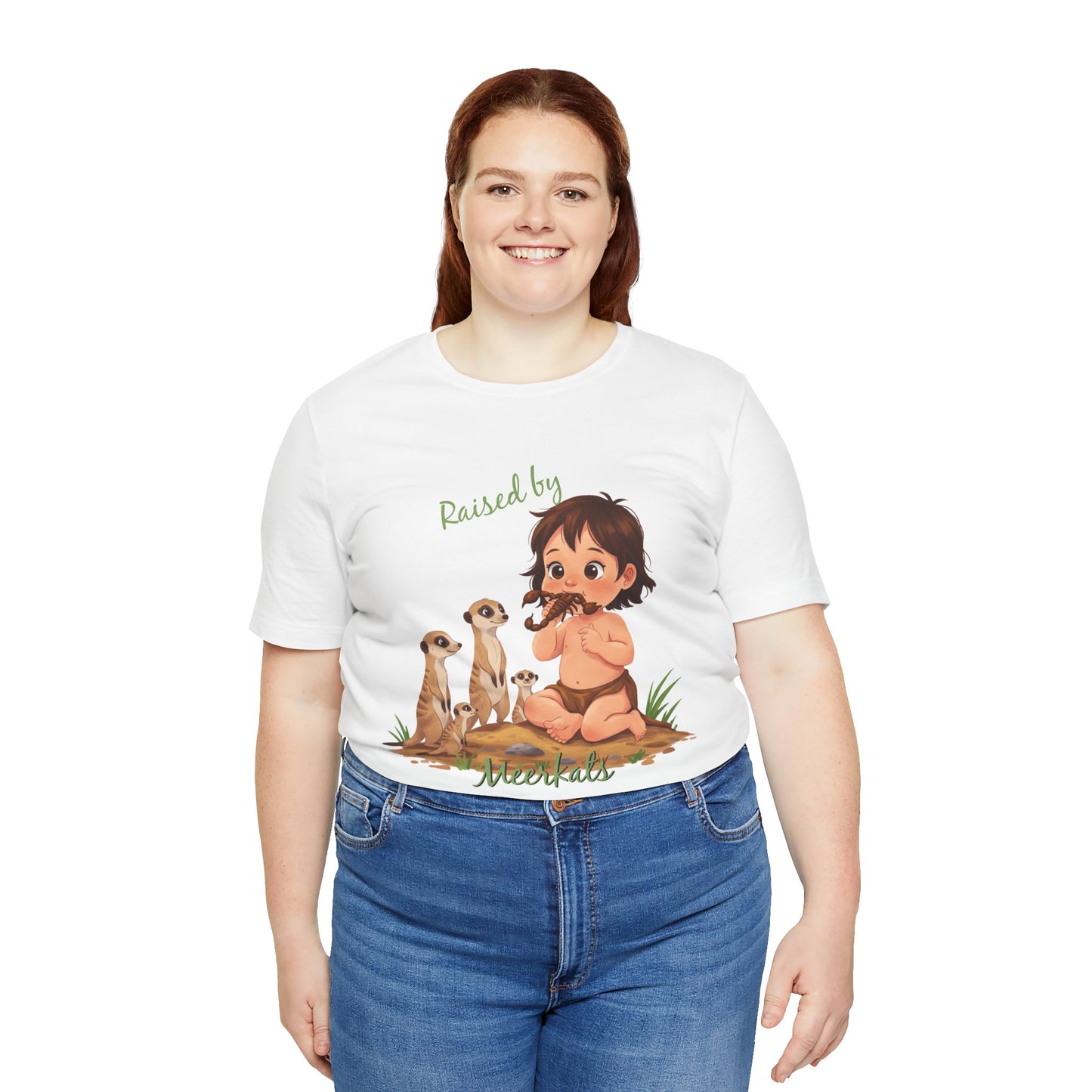 Funny Meerkat Tee - "Raised by Meerkats" Unisex Jersey Short Sleeve Shirt - for Meerkat and Wildlife Lovers - Schmartypants